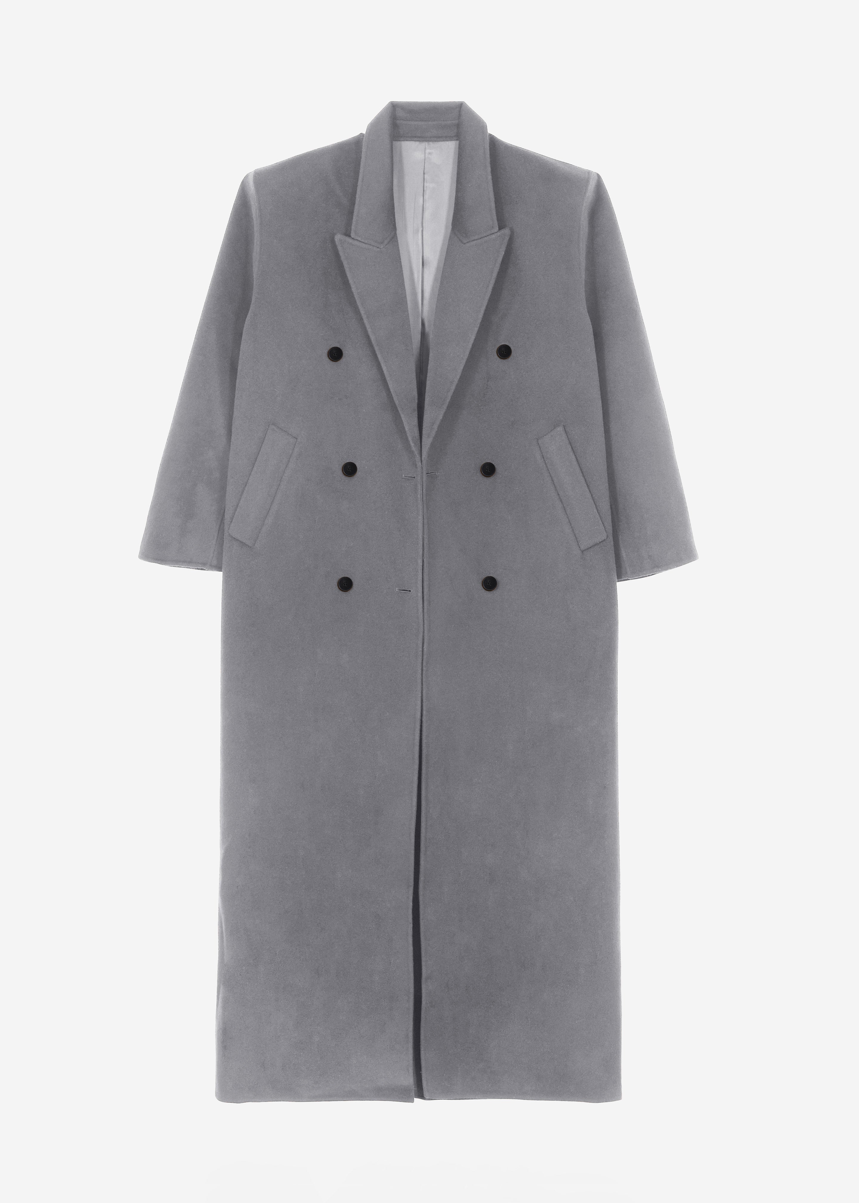 Gaia Double Breasted Coat - Grey - 9