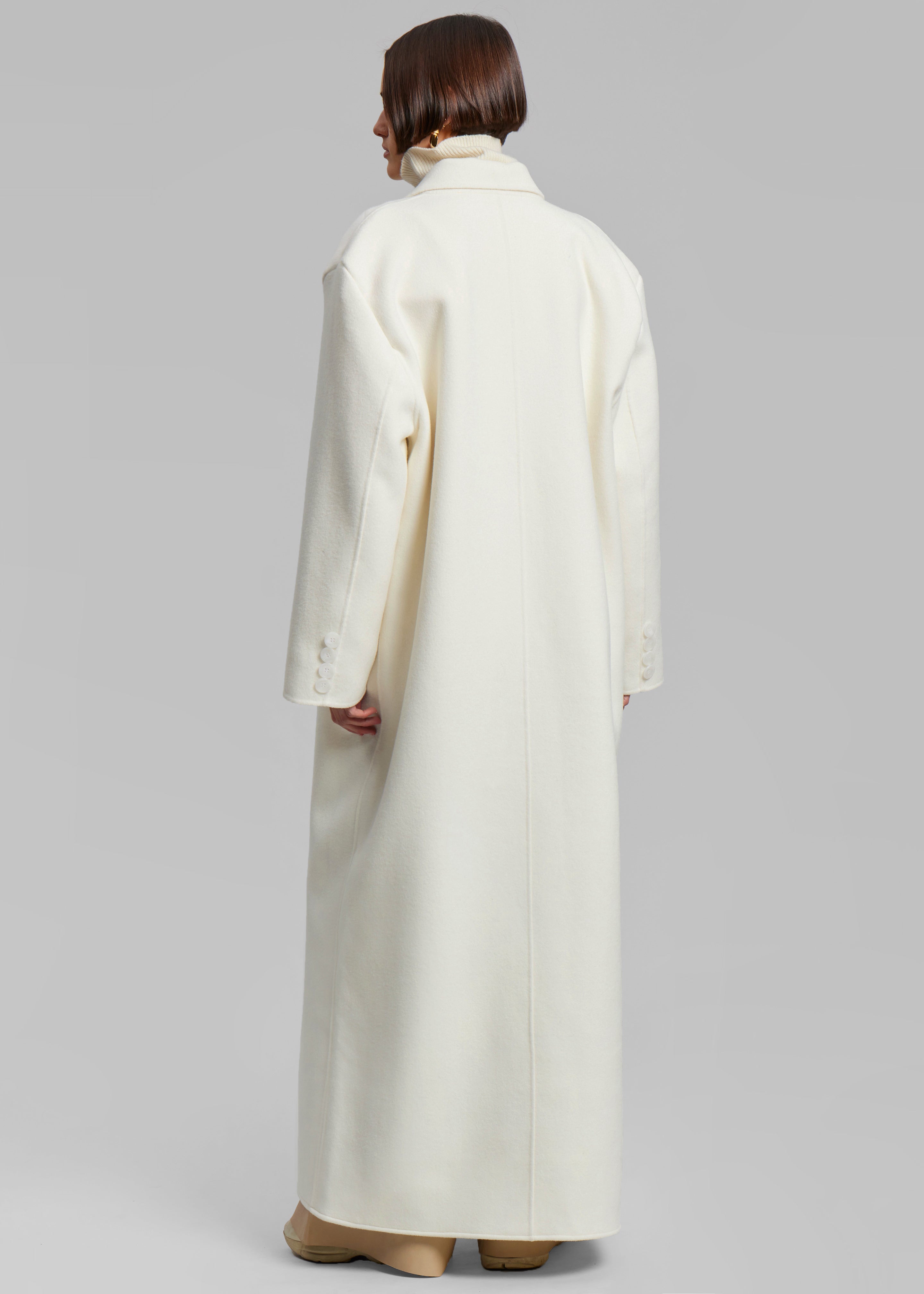 Gaia Double Breasted Coat - Ivory - 8