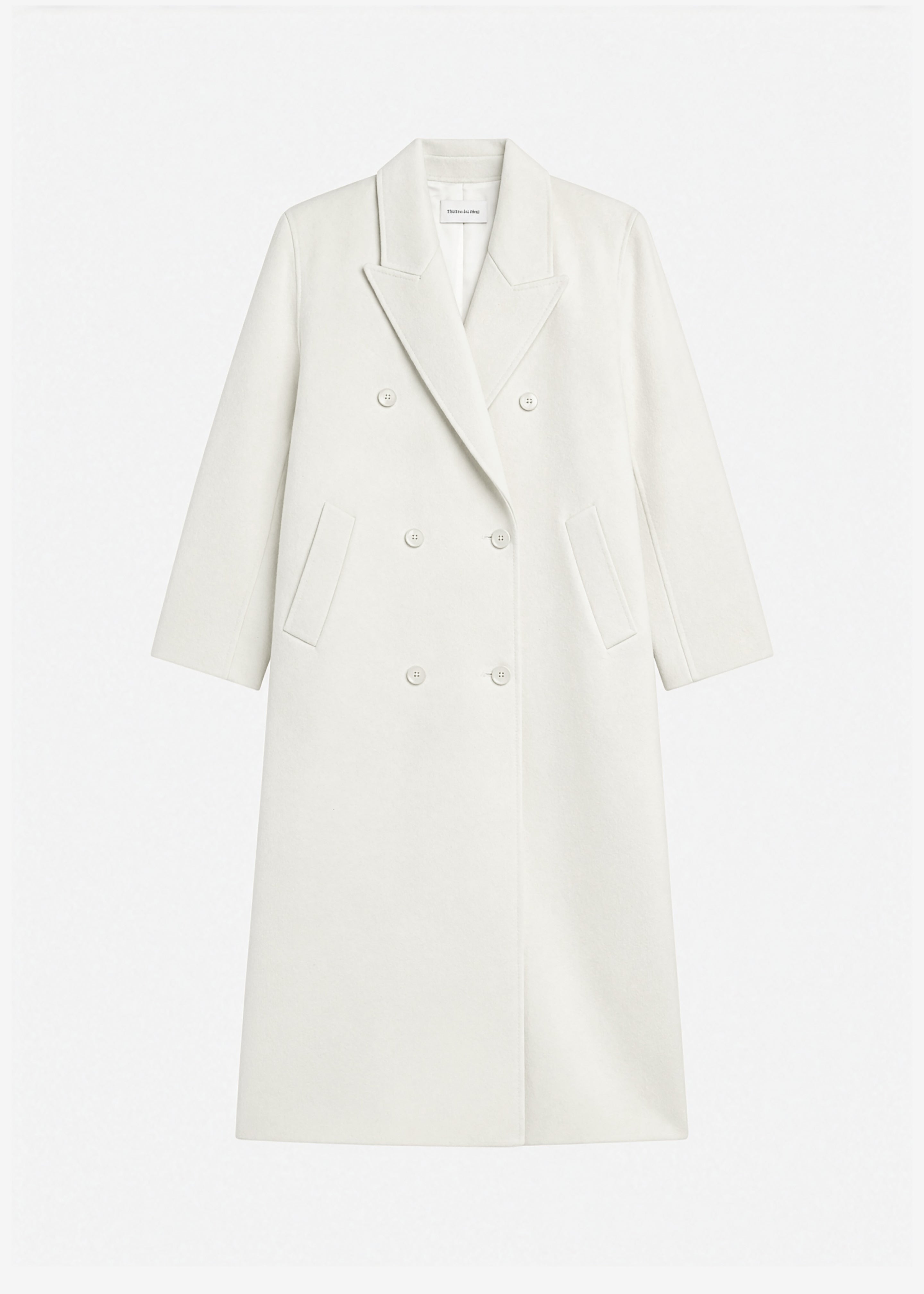Gaia Double-Breasted Coat - Ivory – The Frankie Shop