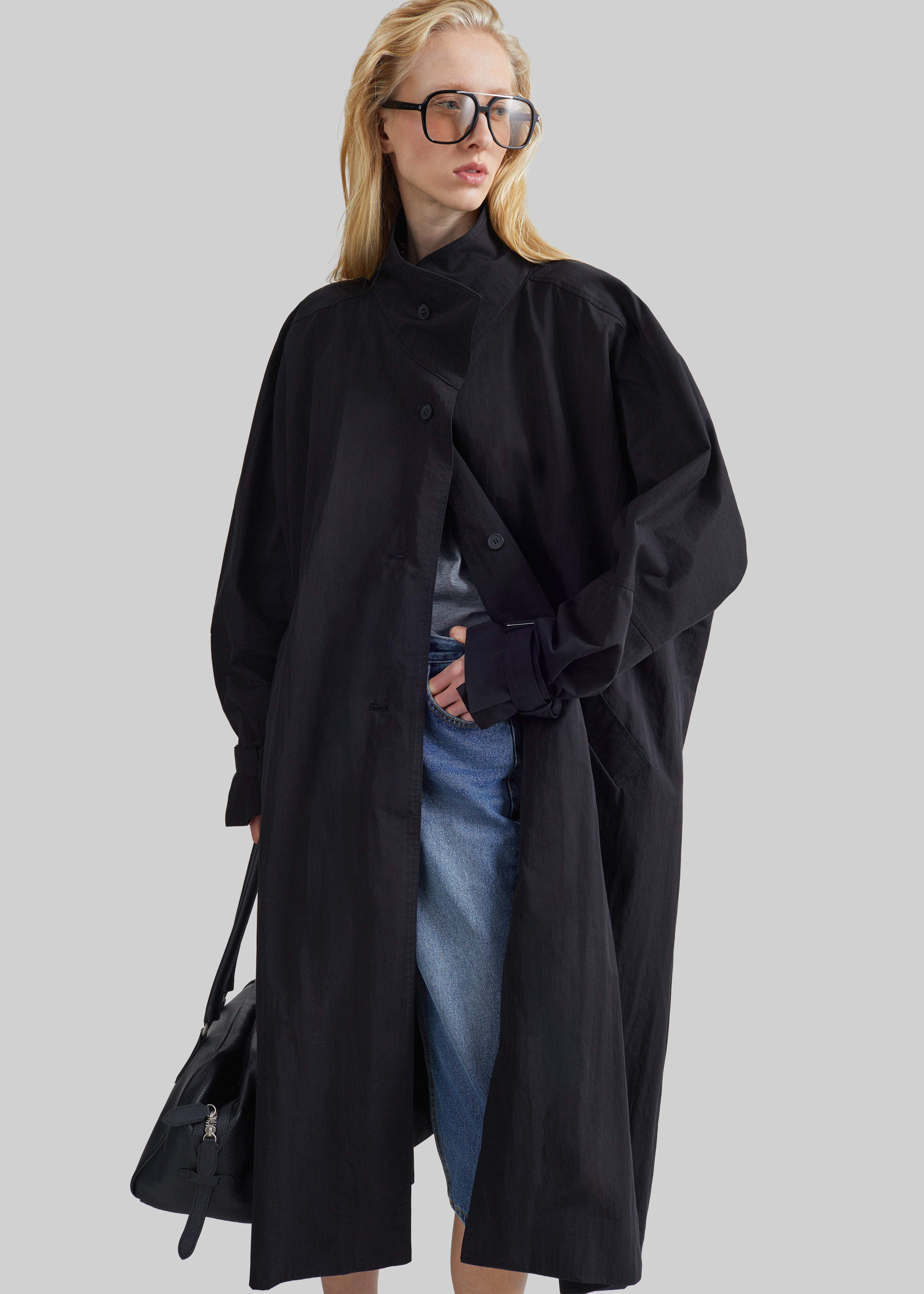 Gaillon Oversized Trench Coat - Black – The Frankie Shop