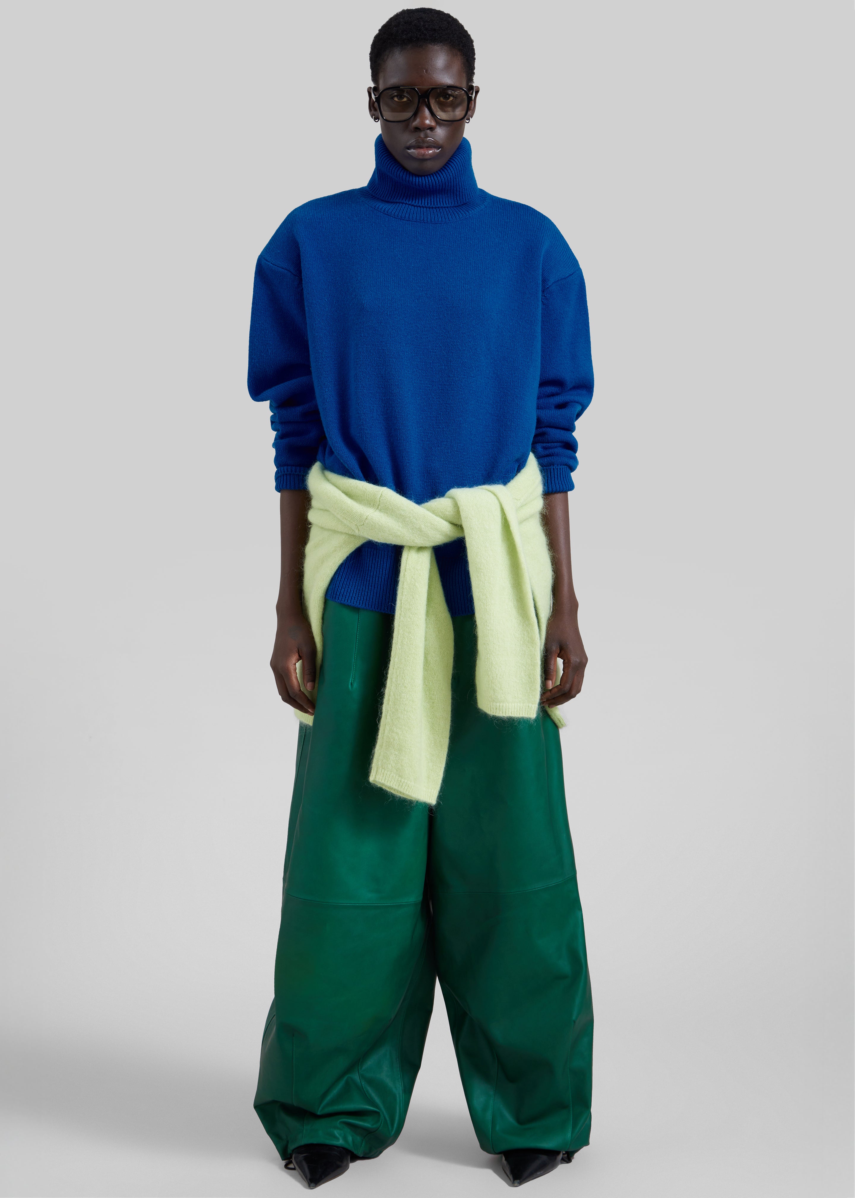 Gala Padded Knit Turtleneck - Blue - 3