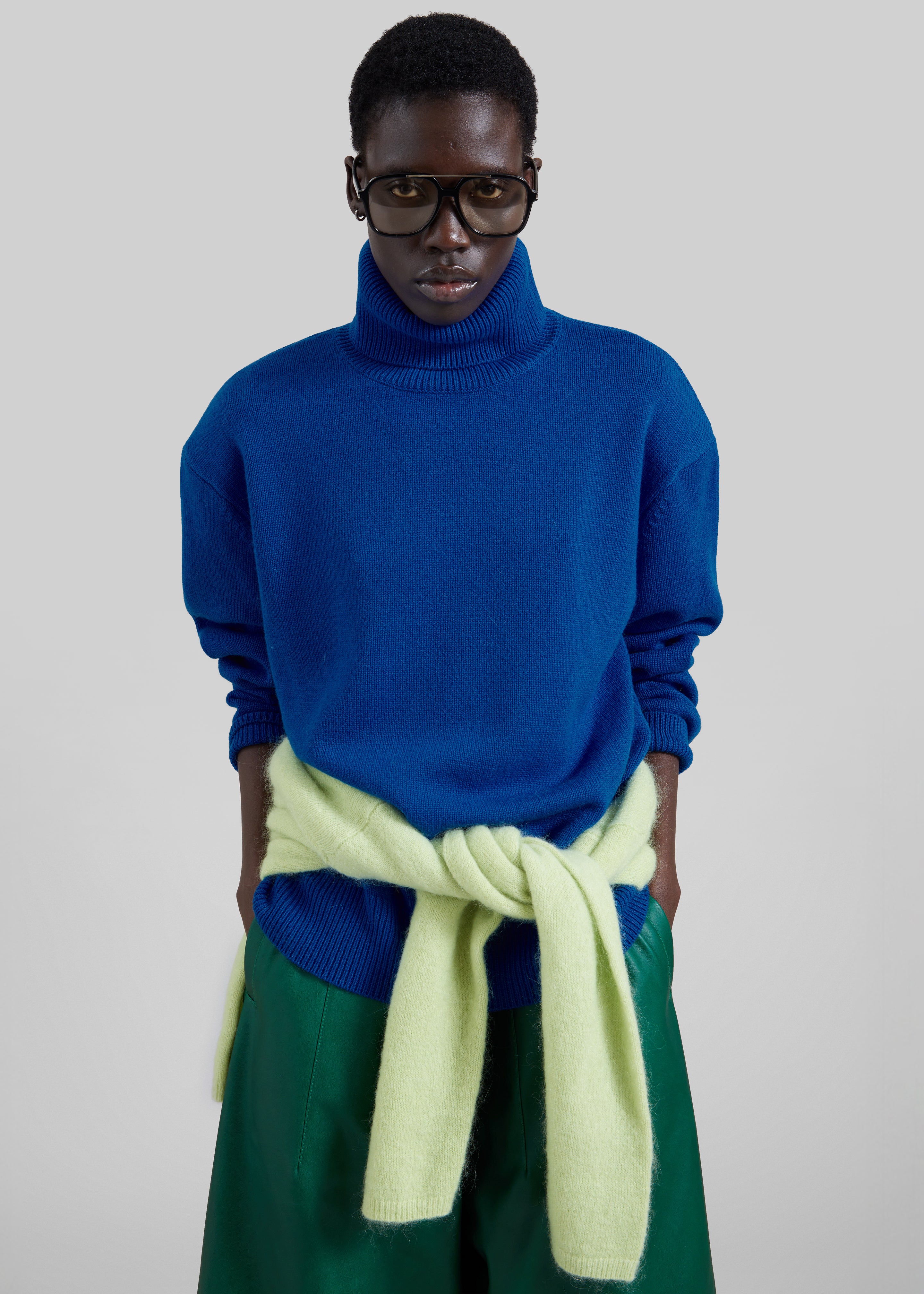 Gala Padded Knit Turtleneck - Blue - 4