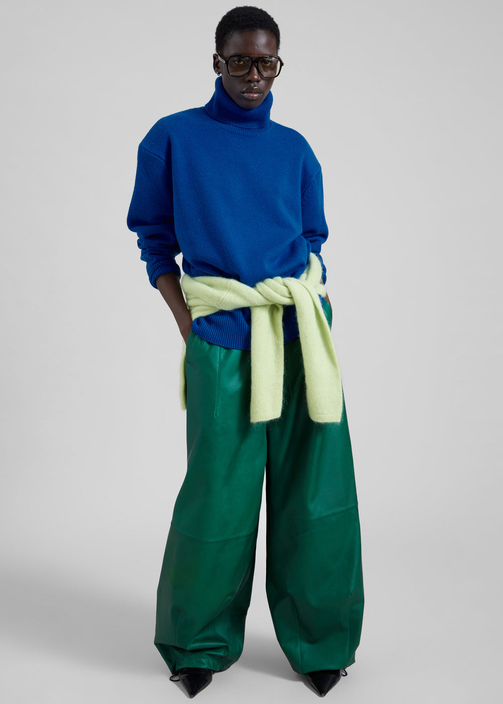 Gala Padded Knit Turtleneck - Blue - 1