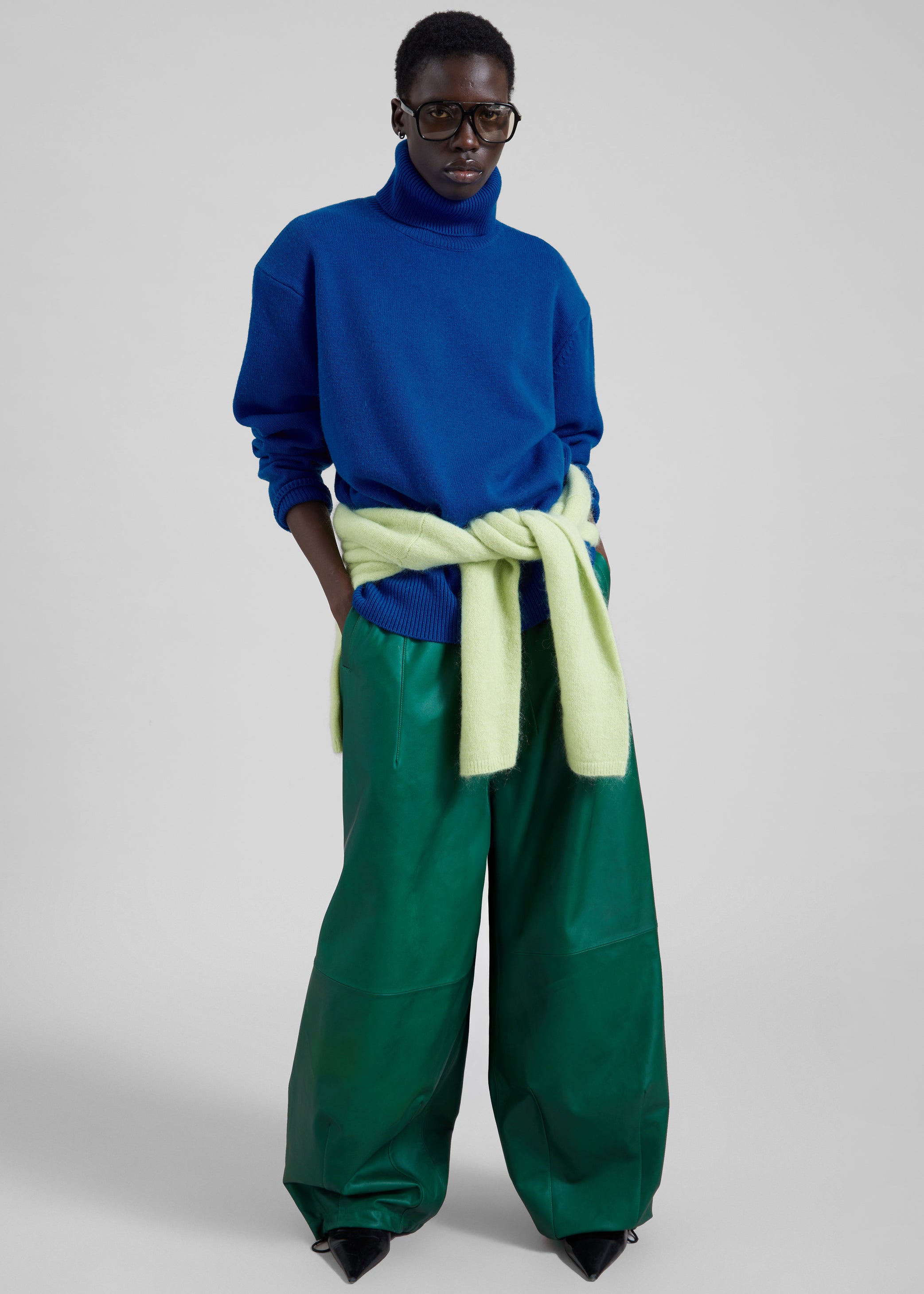 Shop the look image for Gala Padded Knit Turtleneck - Blue
