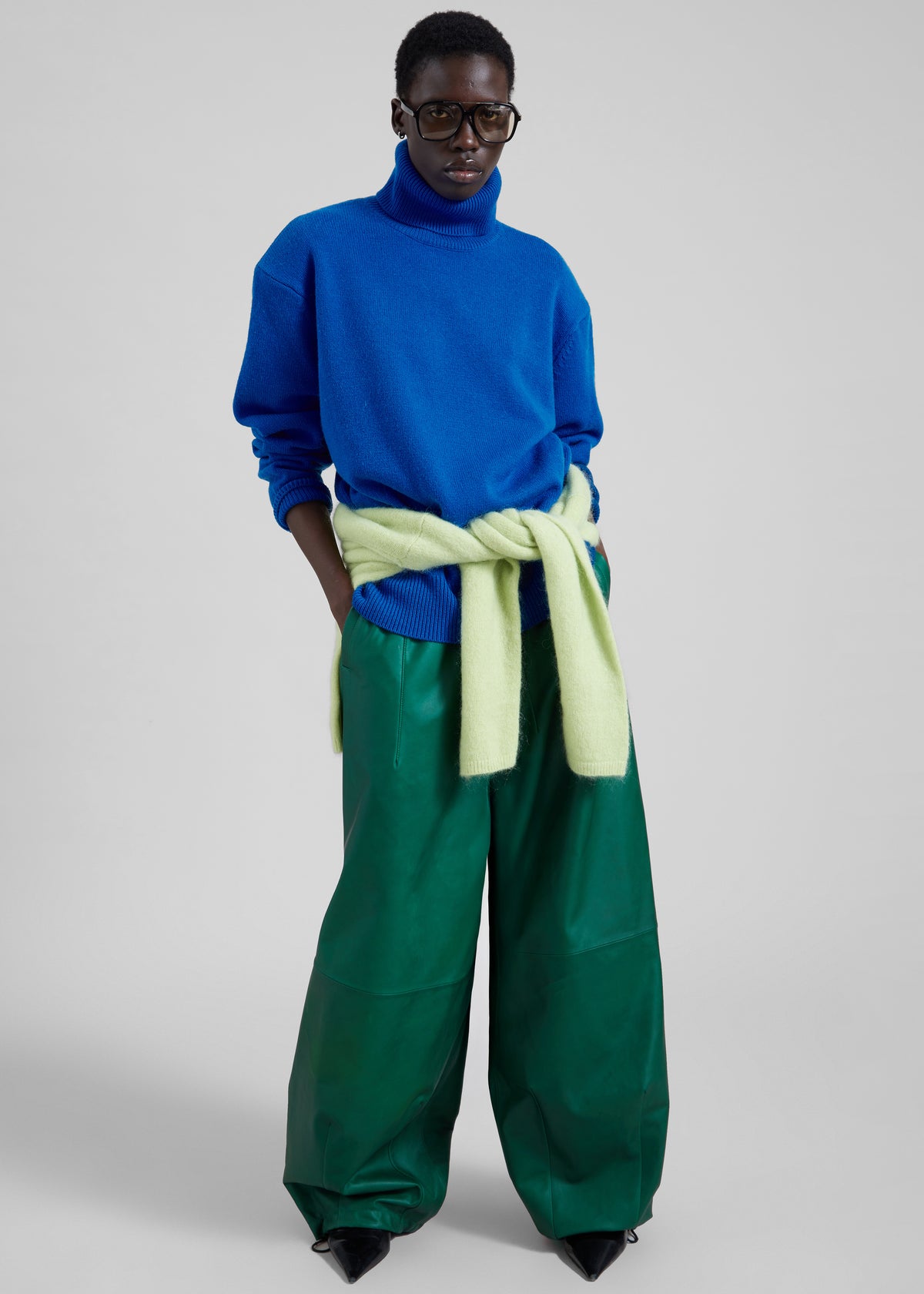 Gala Padded Knit Turtleneck - Blue