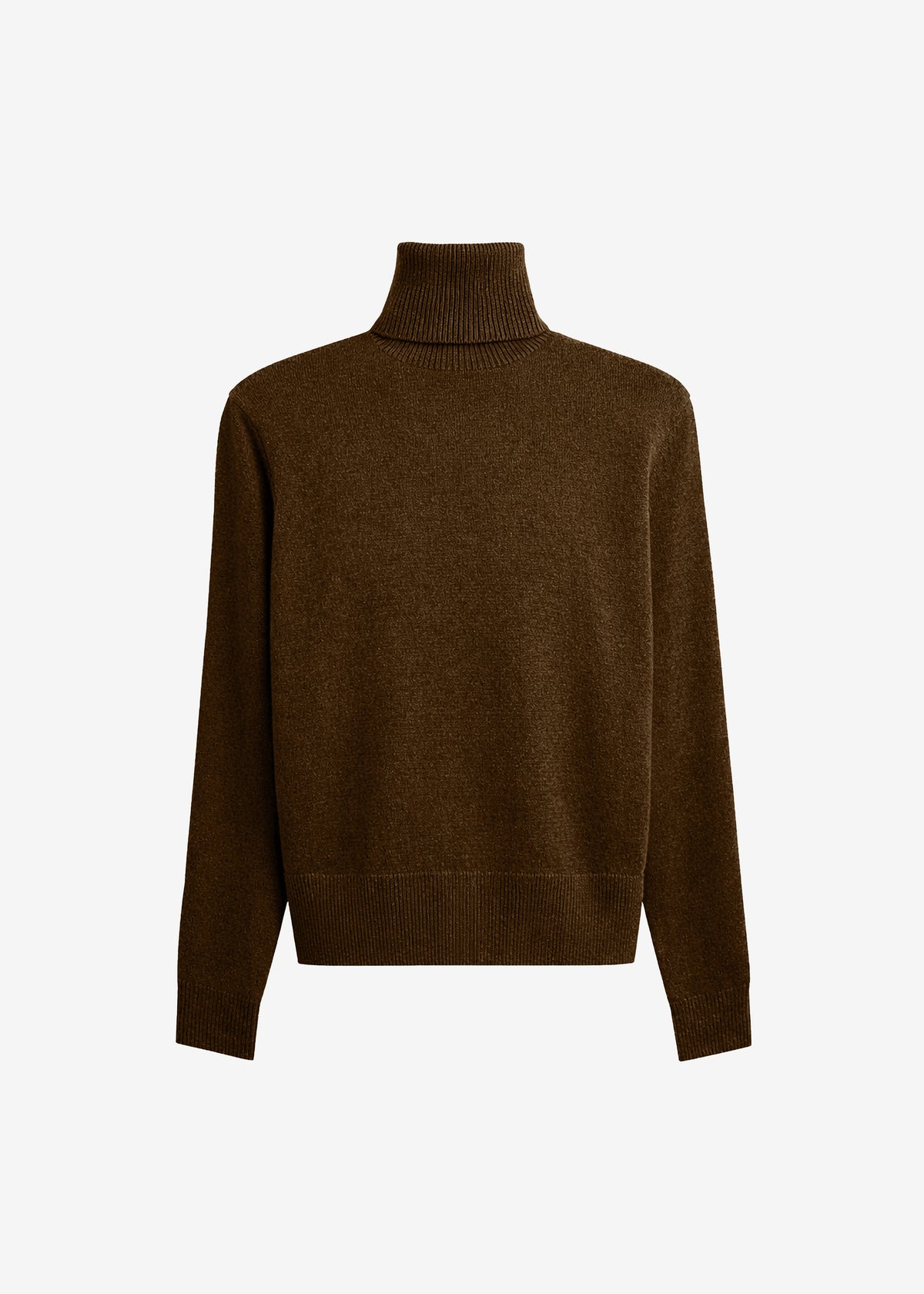 Gala Padded Knit Turtleneck - Brown