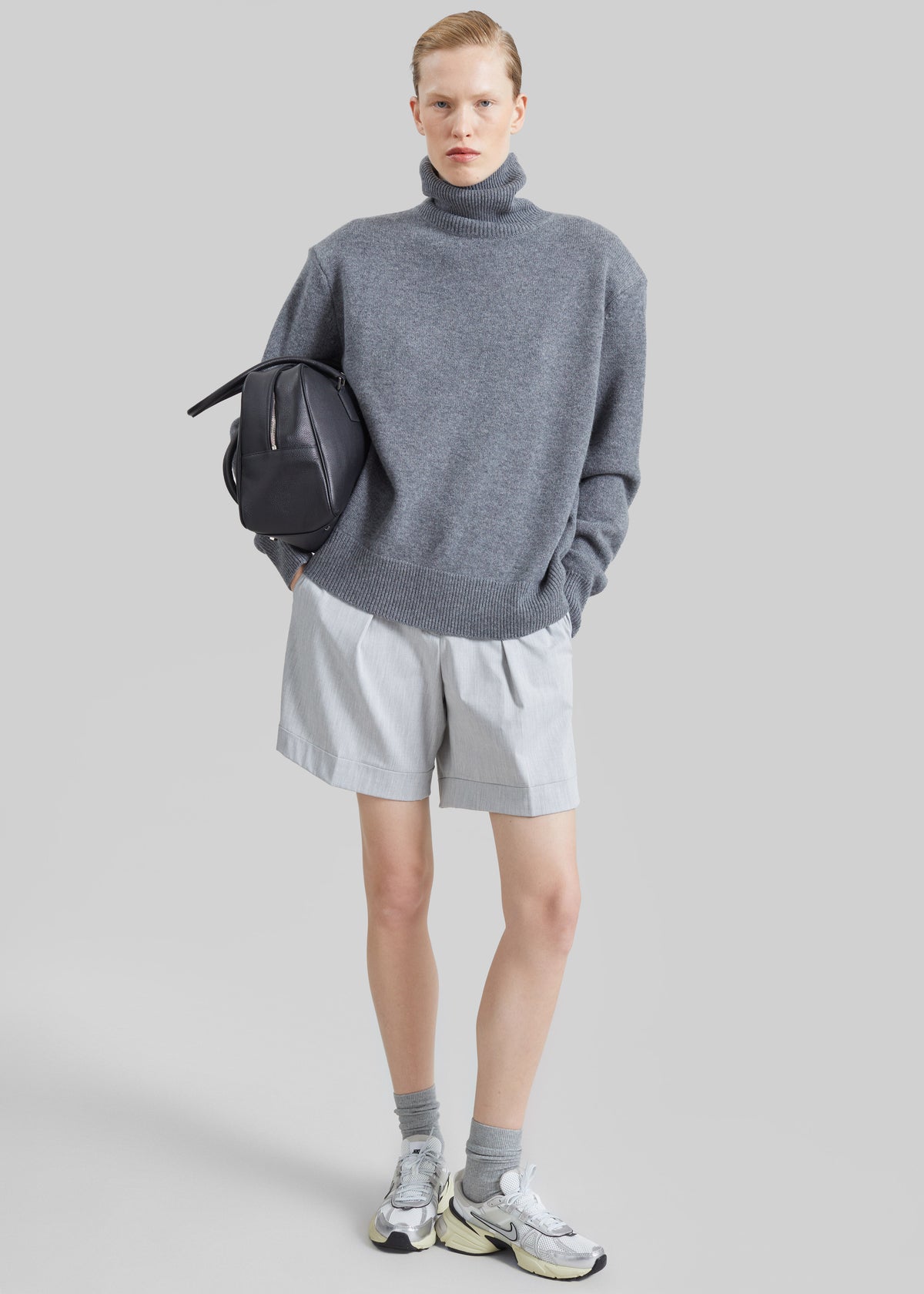 Gala Padded Knit Turtleneck - Dark Grey - 5