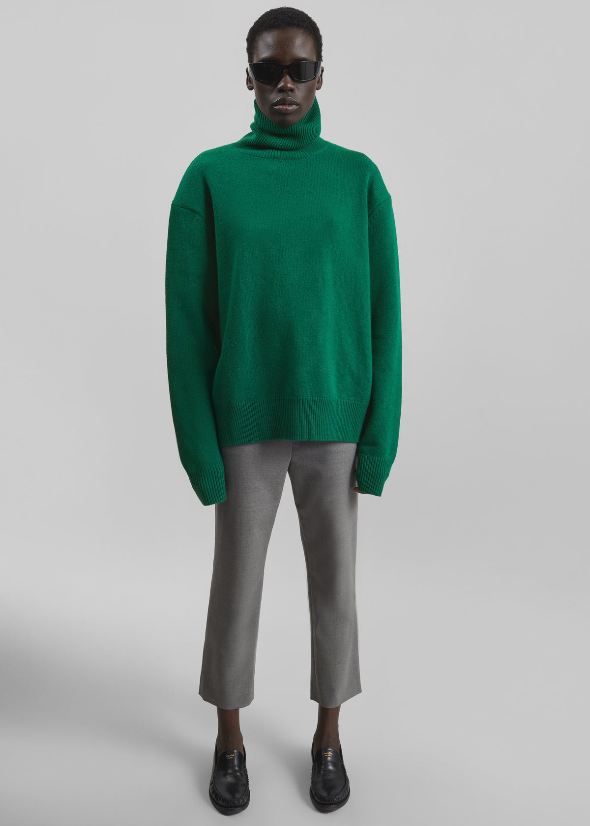 Gala Padded Knit Turtleneck - Forest Green - 3