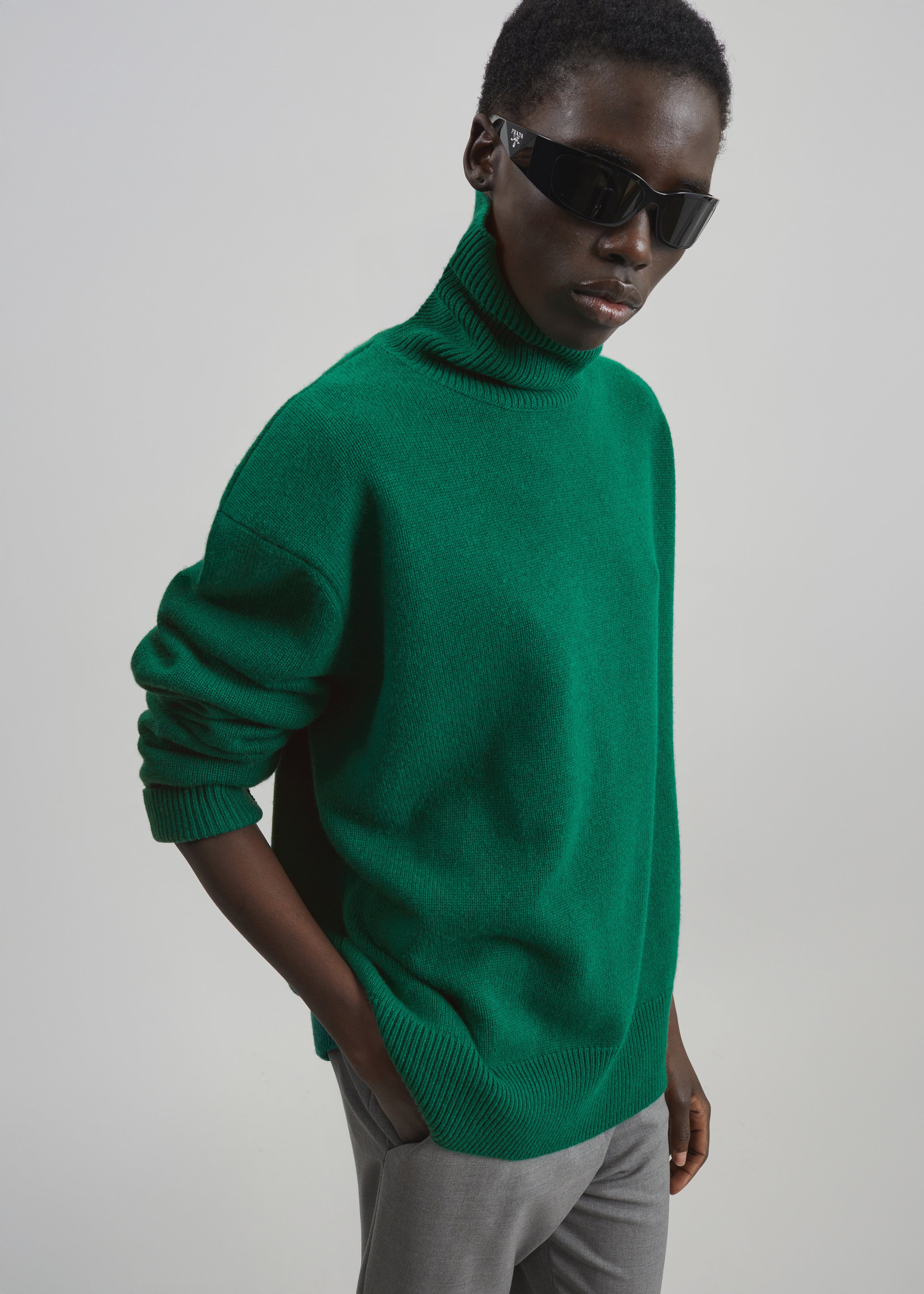 Gala Padded Knit Turtleneck - Forest Green – The Frankie Shop