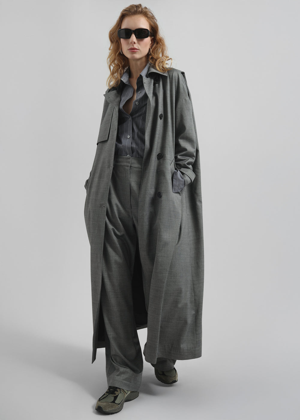 Galles Long Cape Trench - Grey Melange - 1