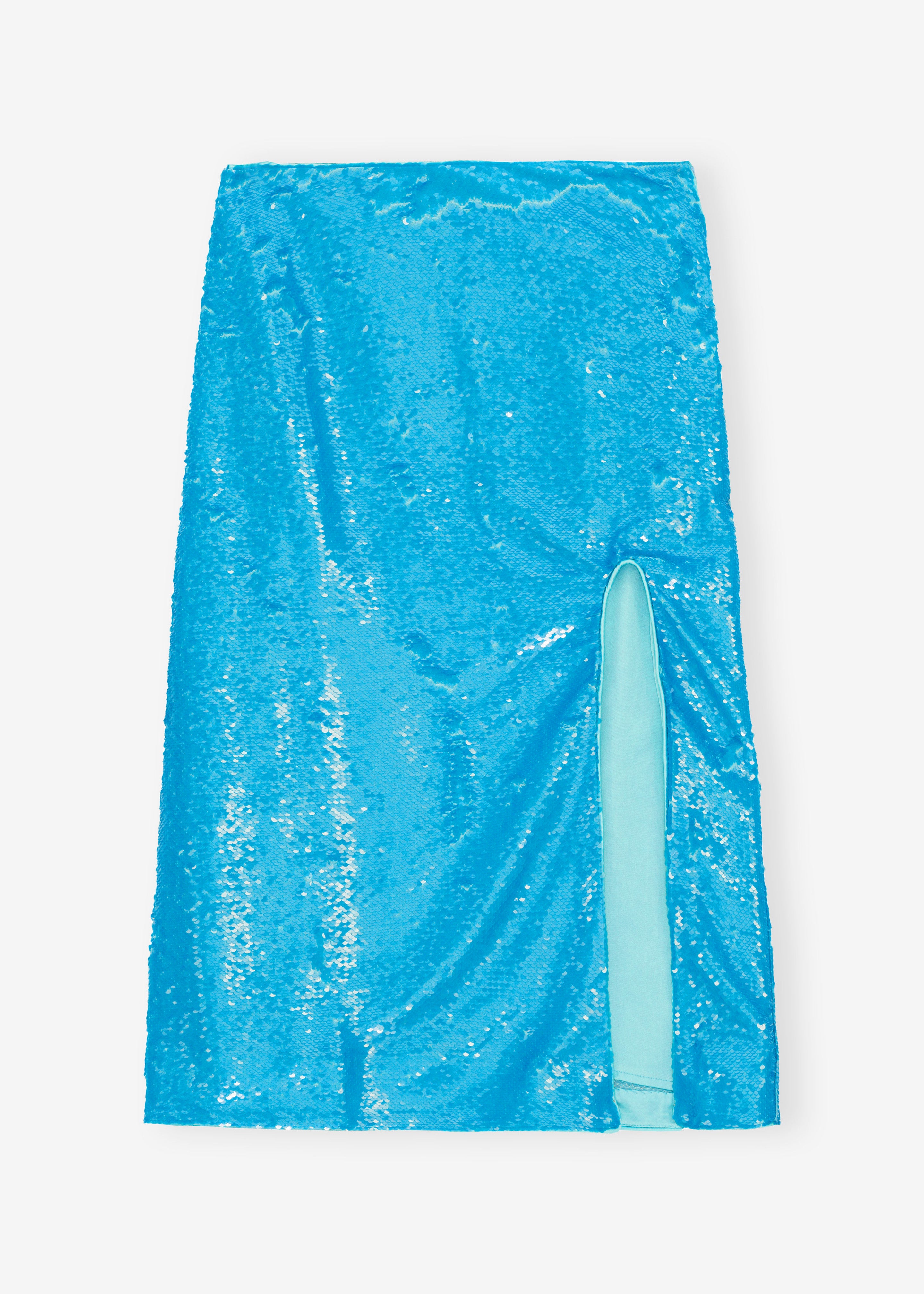 GANNI Sequins Skirt - Blue Curacao - 5