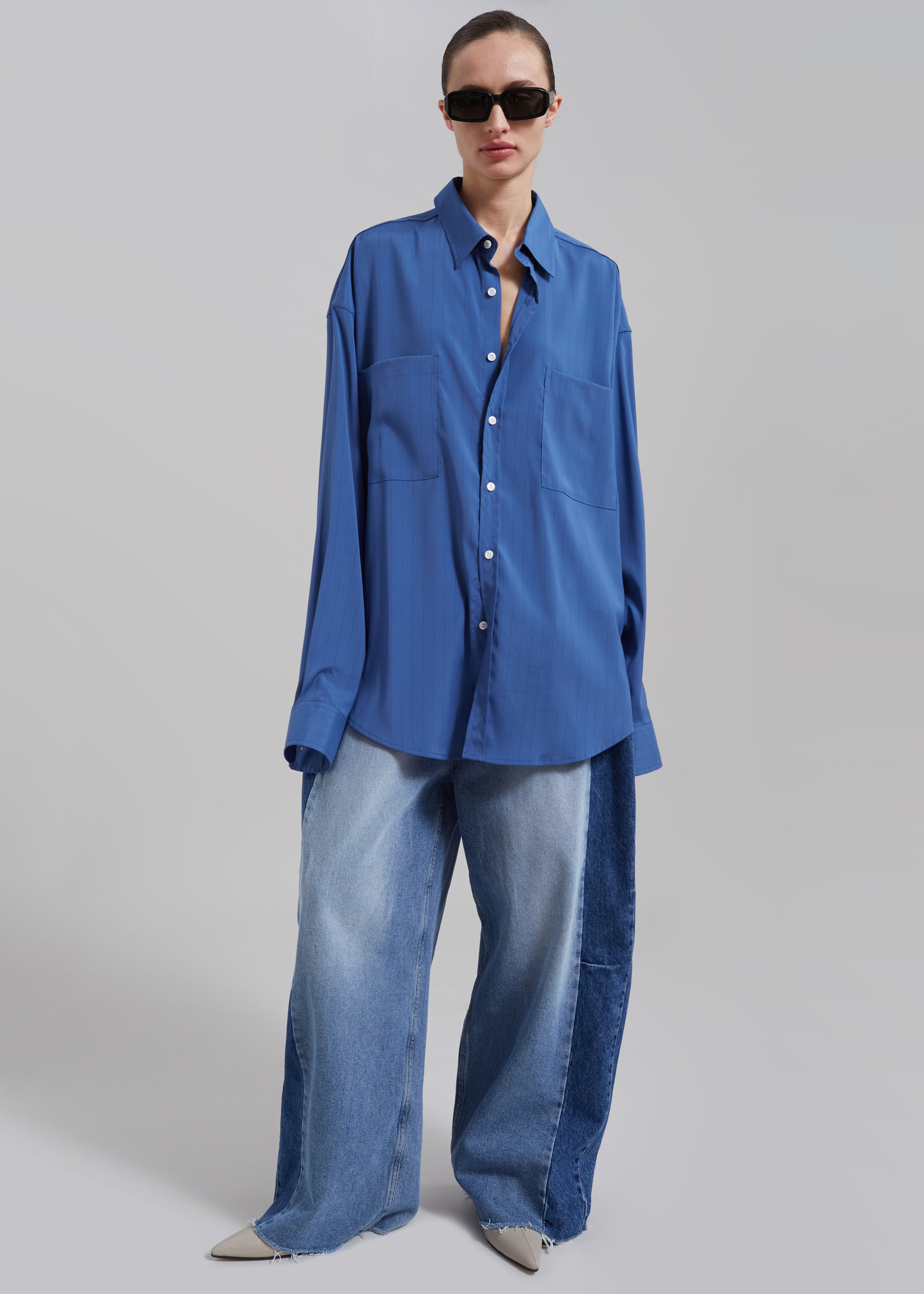 Gatlin Color Block Jeans - Blue Wash - 6