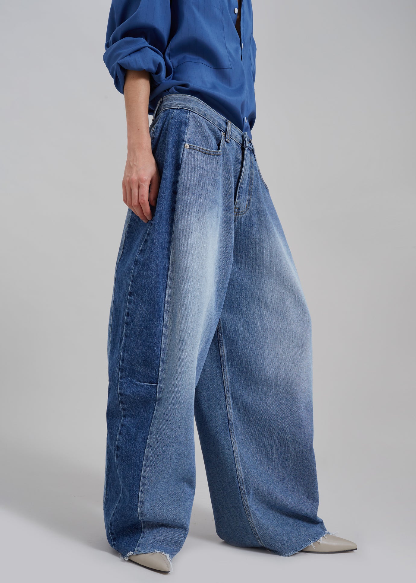 Gatlin Color Block Jeans - Blue Wash - 1