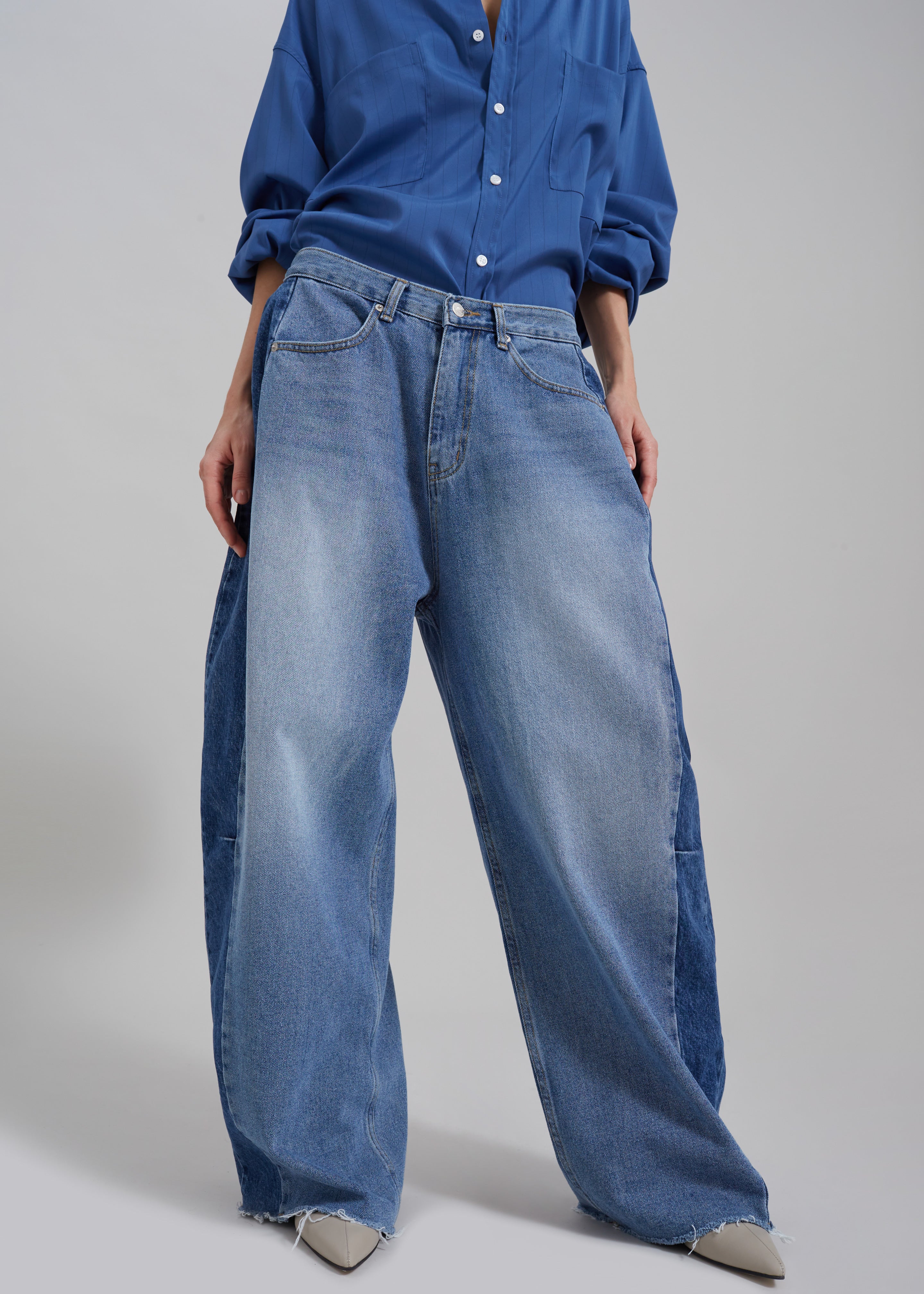 Gatlin Color Block Jeans - Blue Wash - 4