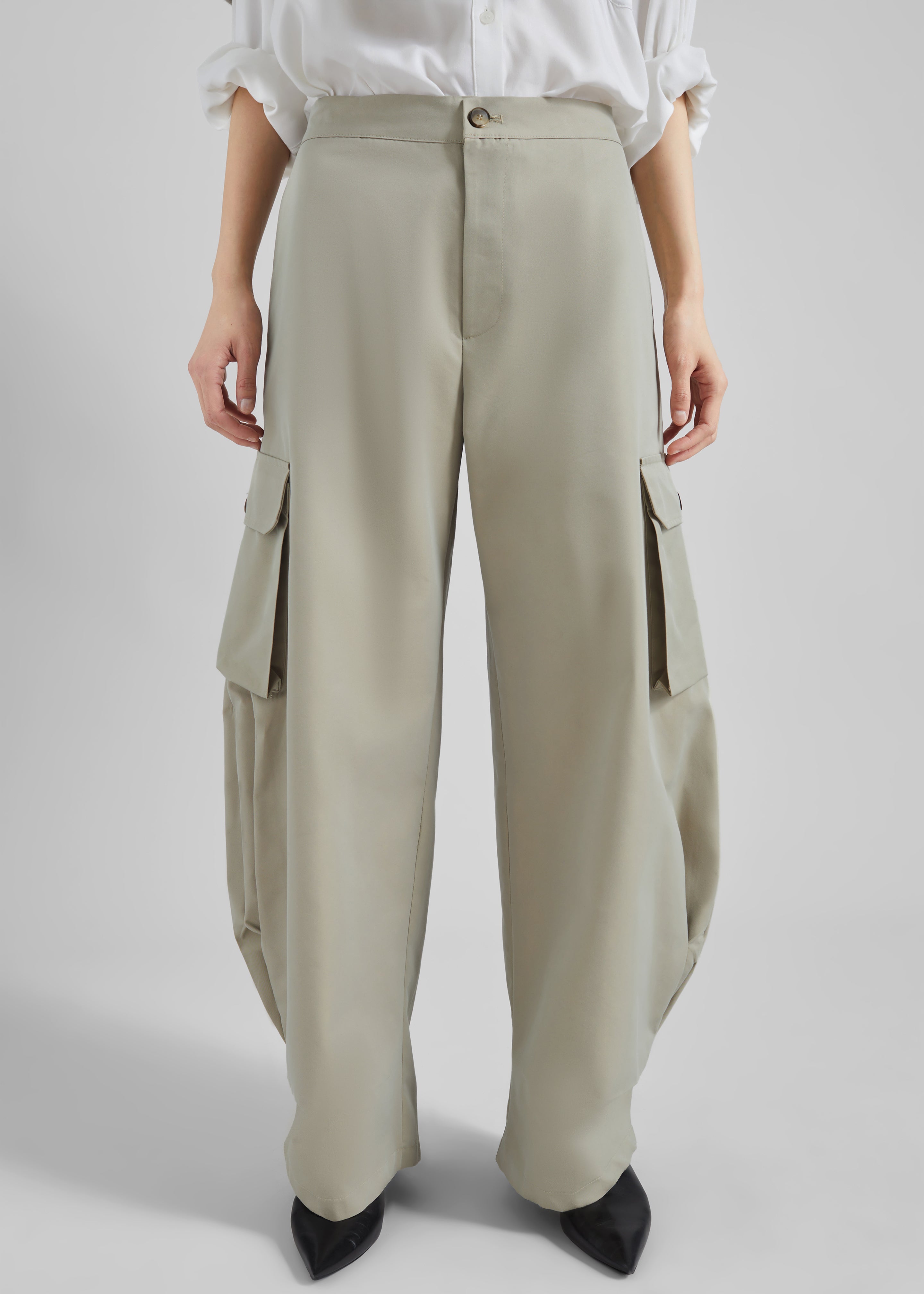 Geilo Barrel Leg Pants - Beige - 2