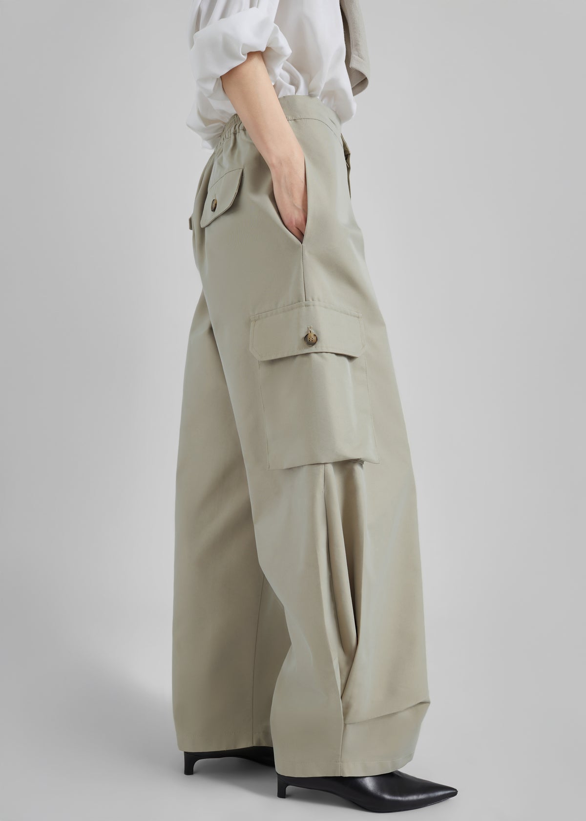 Geilo Barrel Leg Pants - Beige - 3