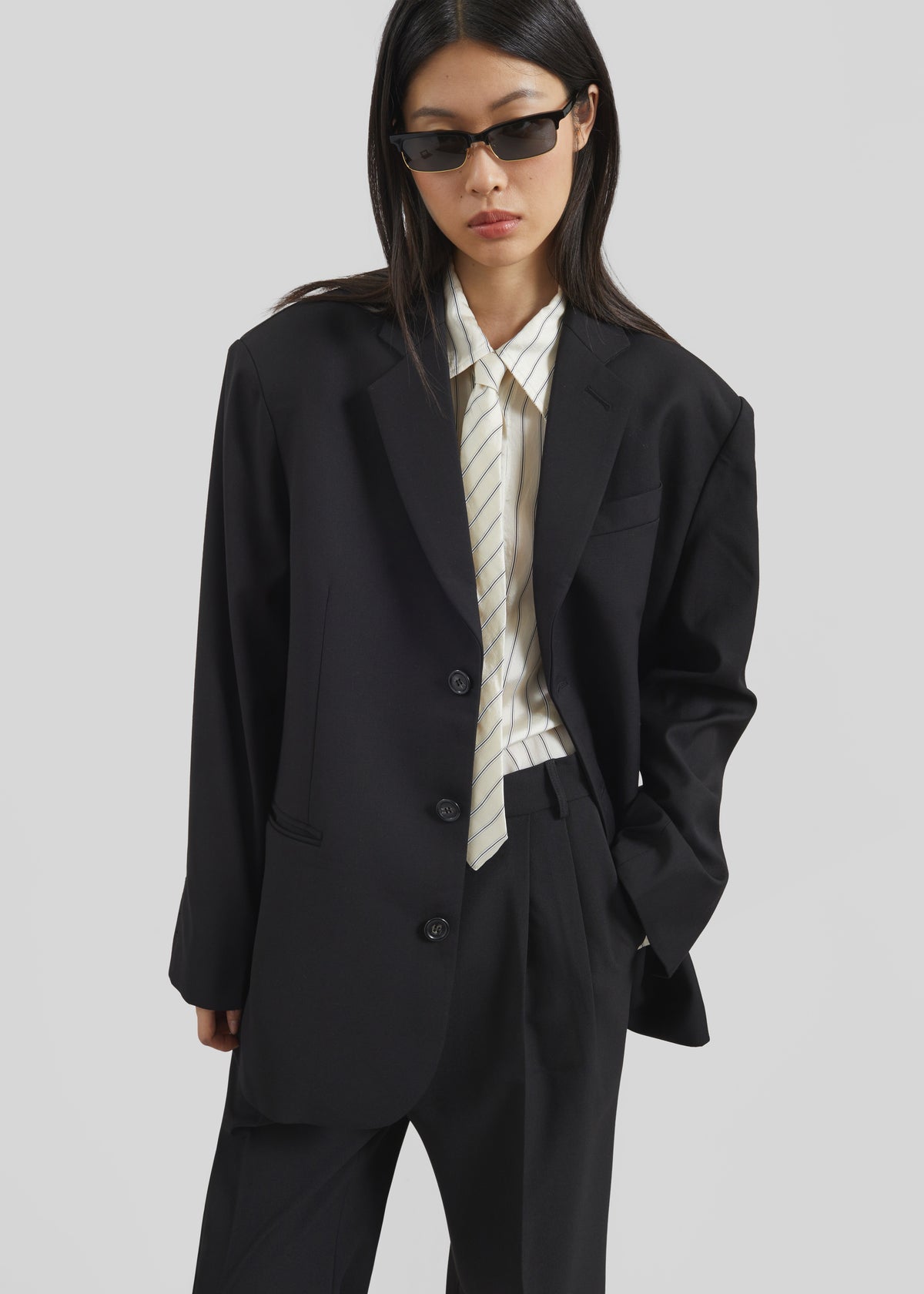 Gelso Oversized Blazer - Black - 7