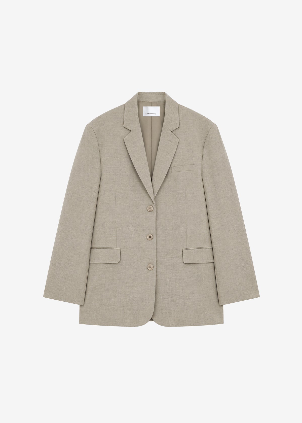 Gelso Oversized Blazer - Light Taupe Melange - 13