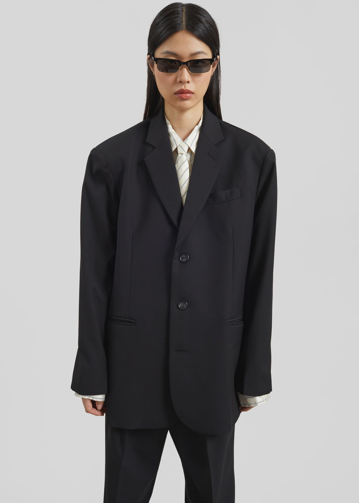 Gelso Oversized Blazer - Black - 5