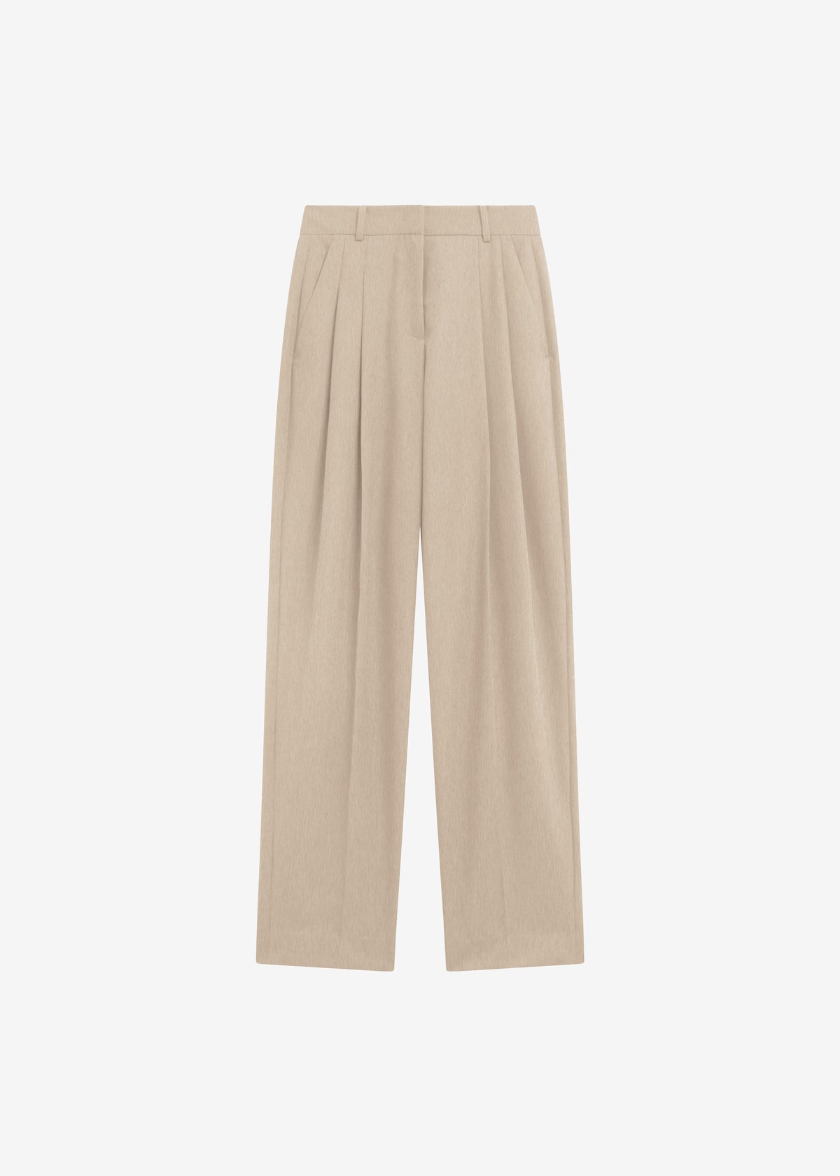 Gelso Pleated Twill Trousers - Beige - 10
