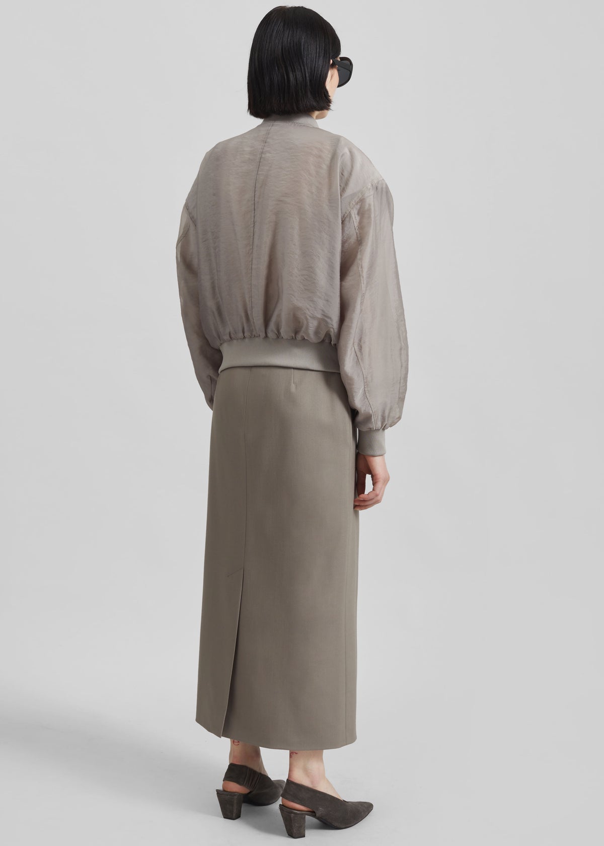 Gemena Padded Bomber Jacket - Taupe - 5