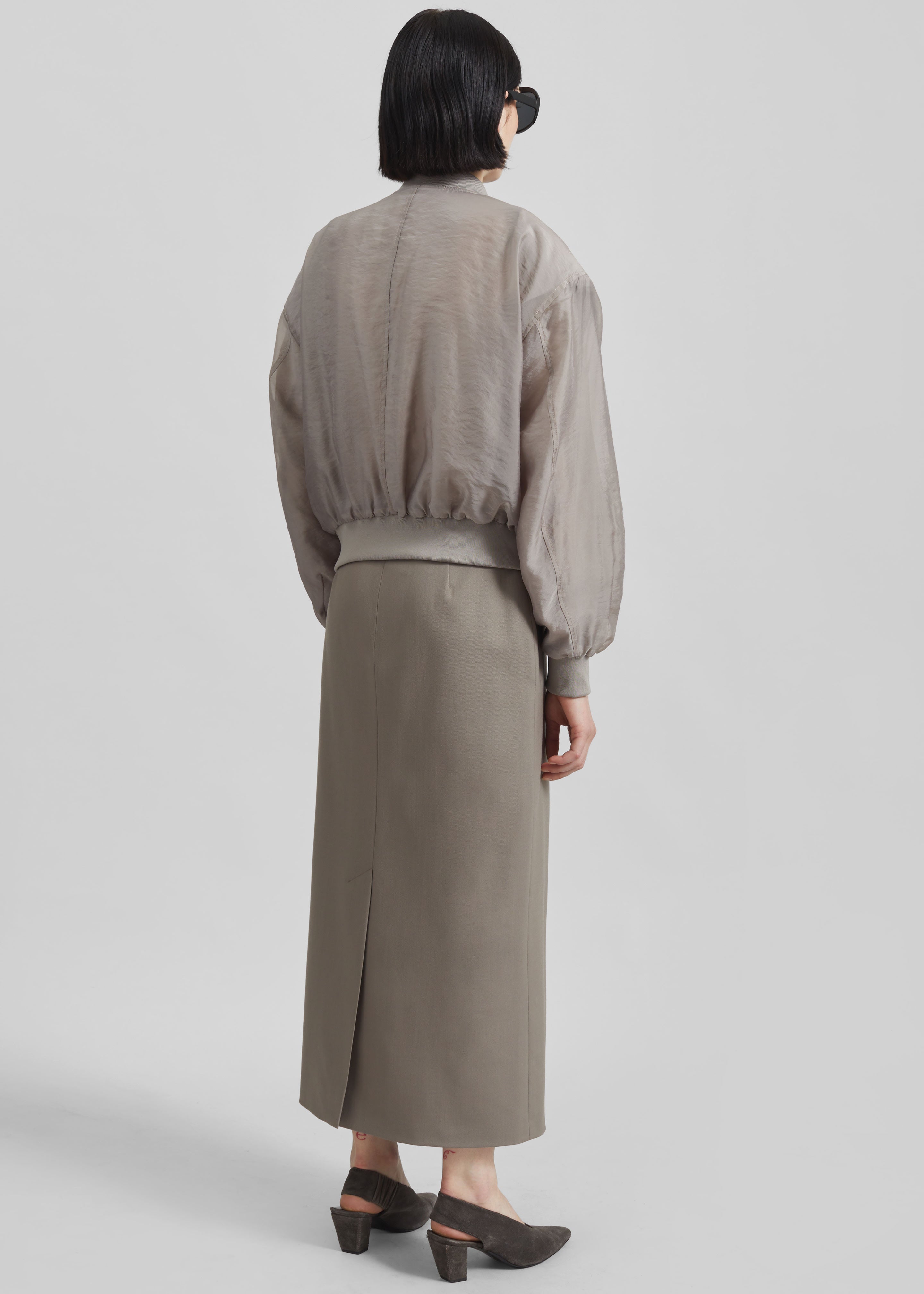 Gemena Padded Bomber Jacket - Taupe - 5