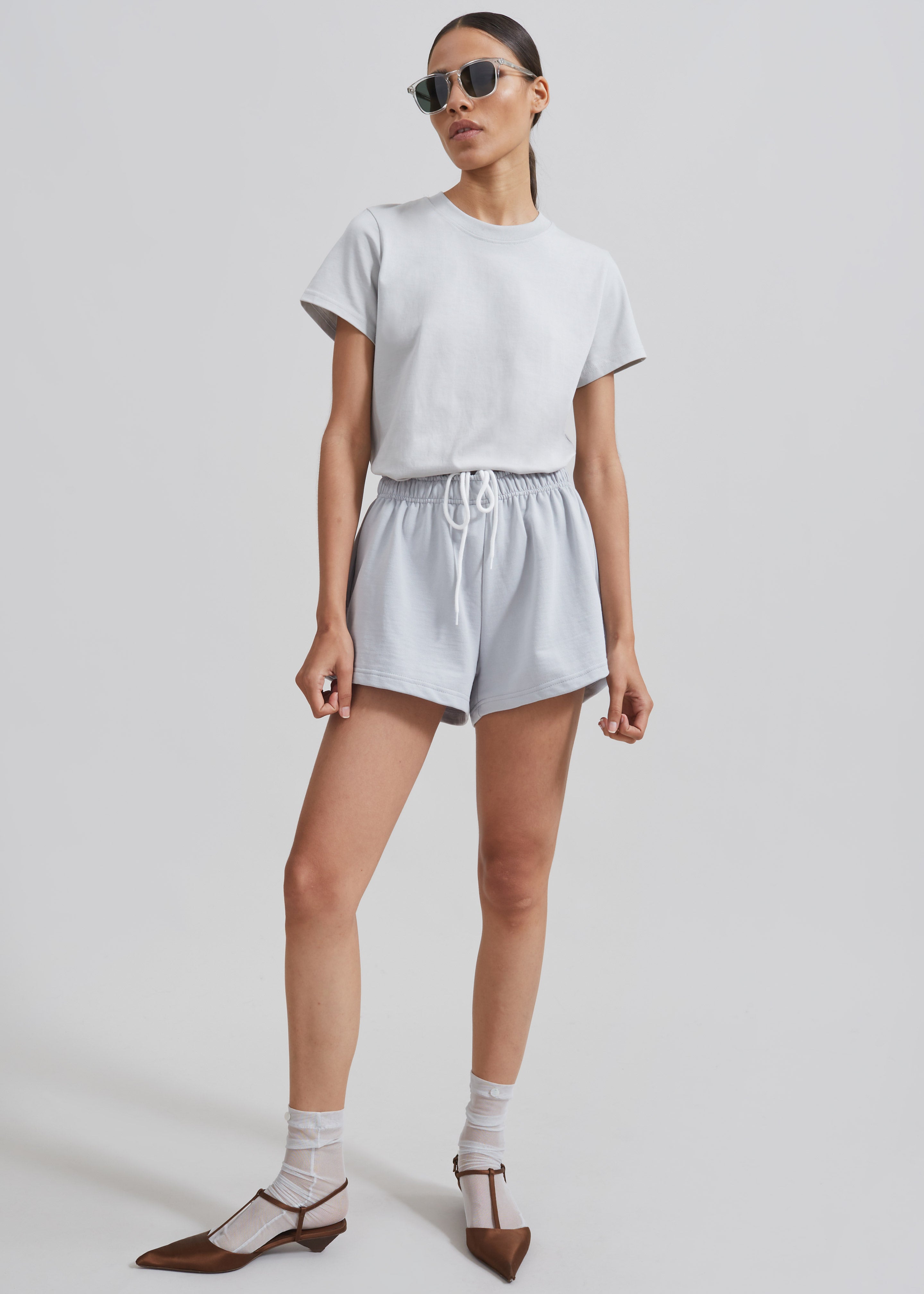 Gemma Mini Lounge Shorts - Grey - 4