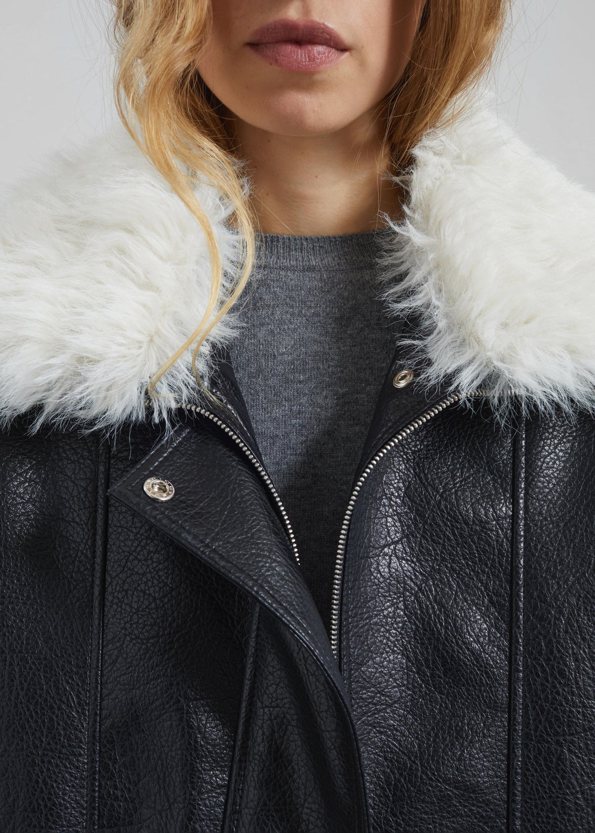 Gemonio Faux Leather Jacket - Black - 6