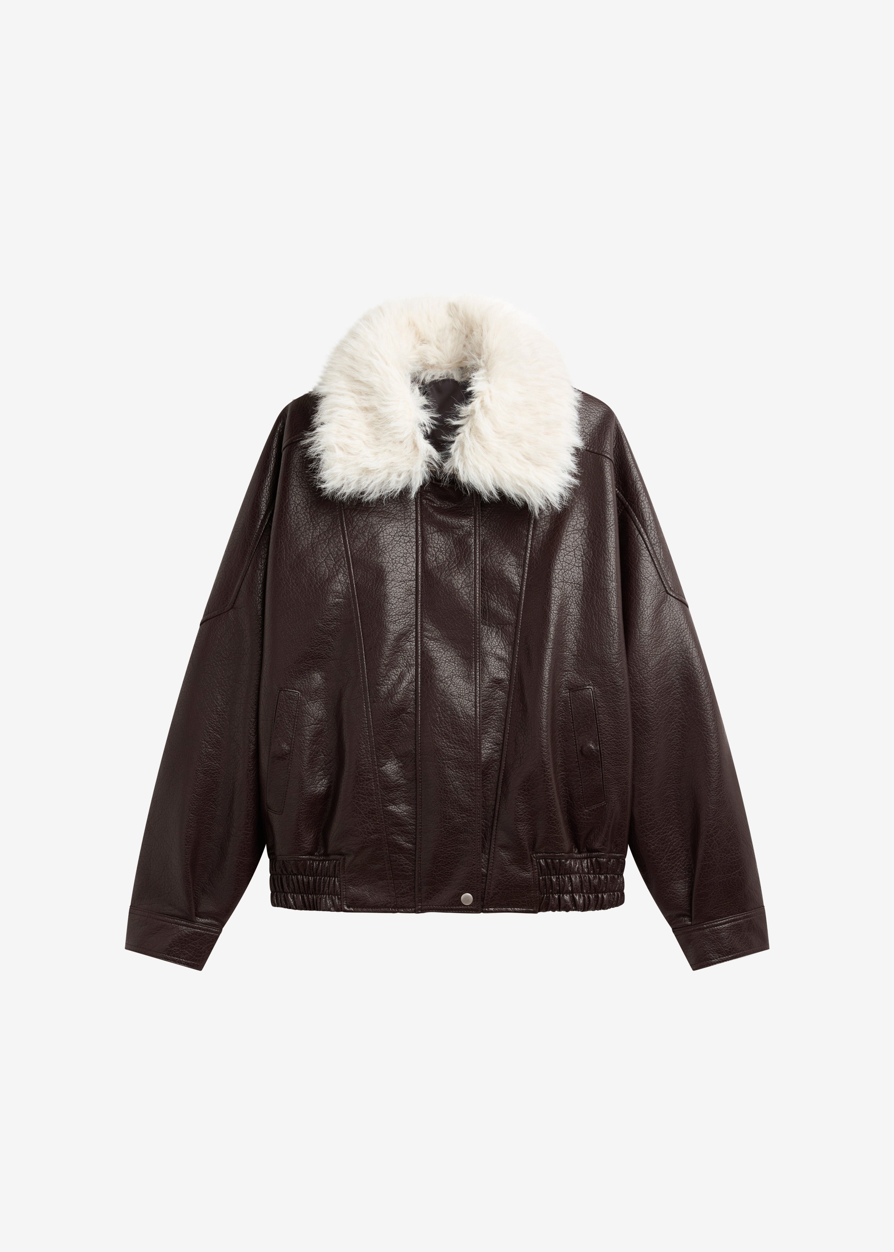 Gemonio Faux Leather Jacket - Brown - 10