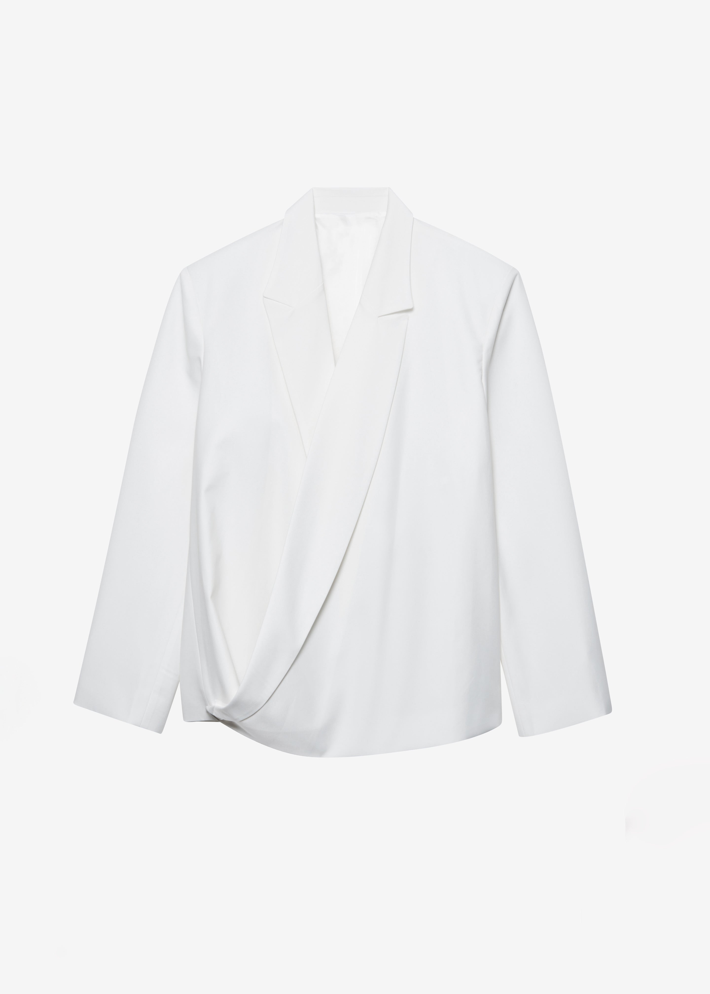 Geneva Wrap Blazer - White - 11