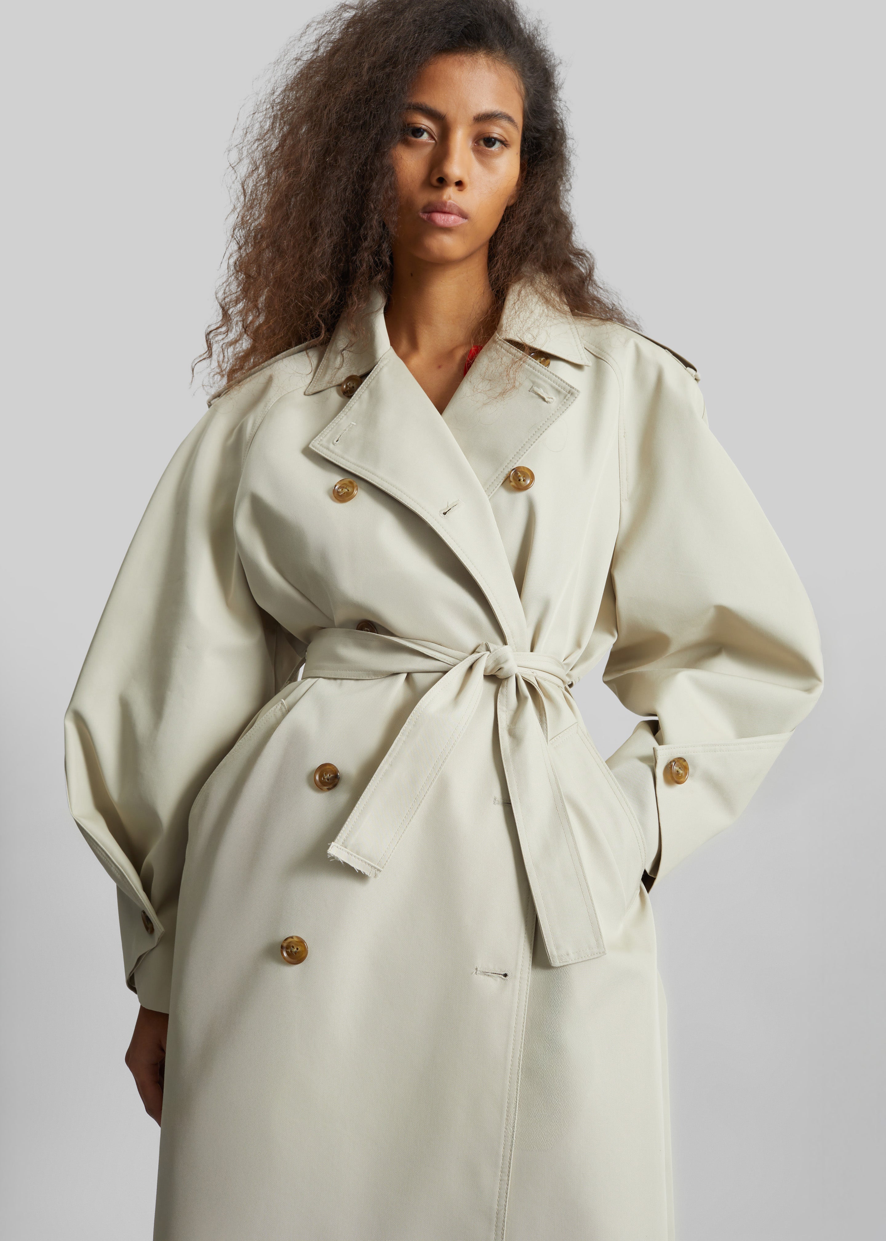 Genoa Padded Trench Coat - Beige – The Frankie Shop
