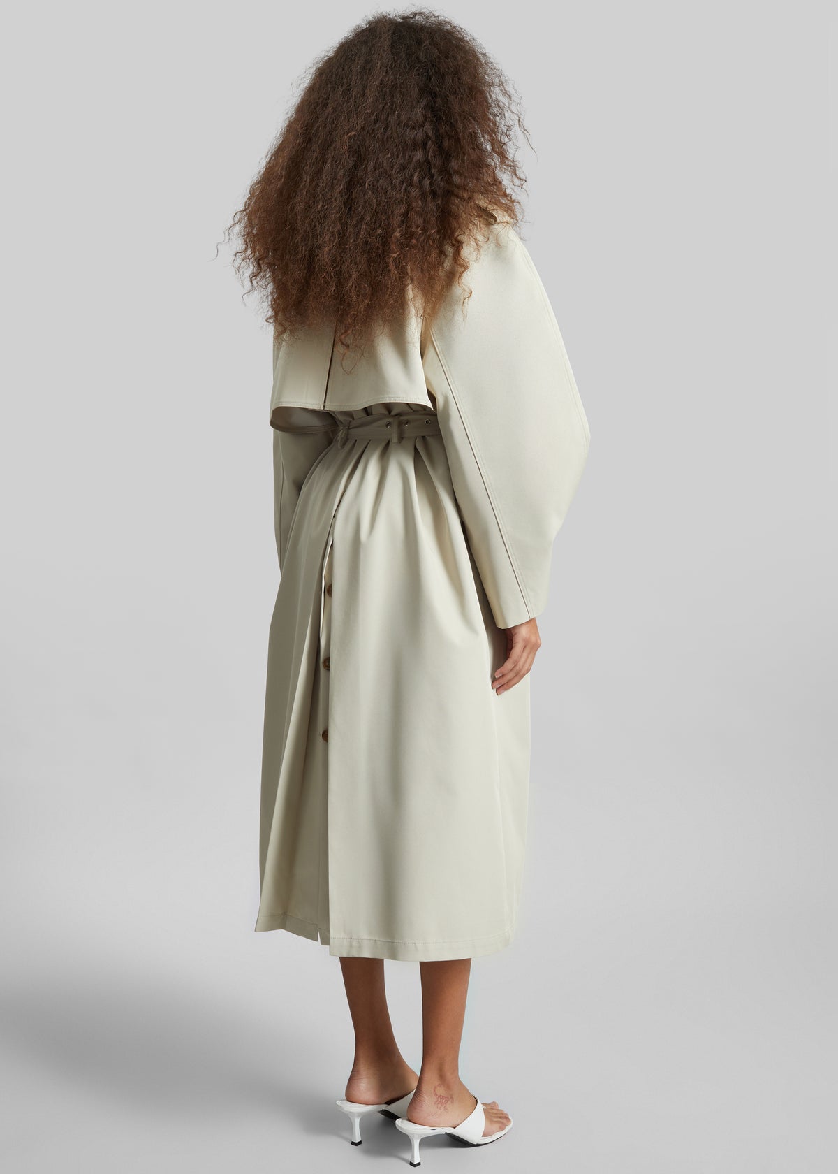 Genoa Padded Trench Coat - Beige - 5
