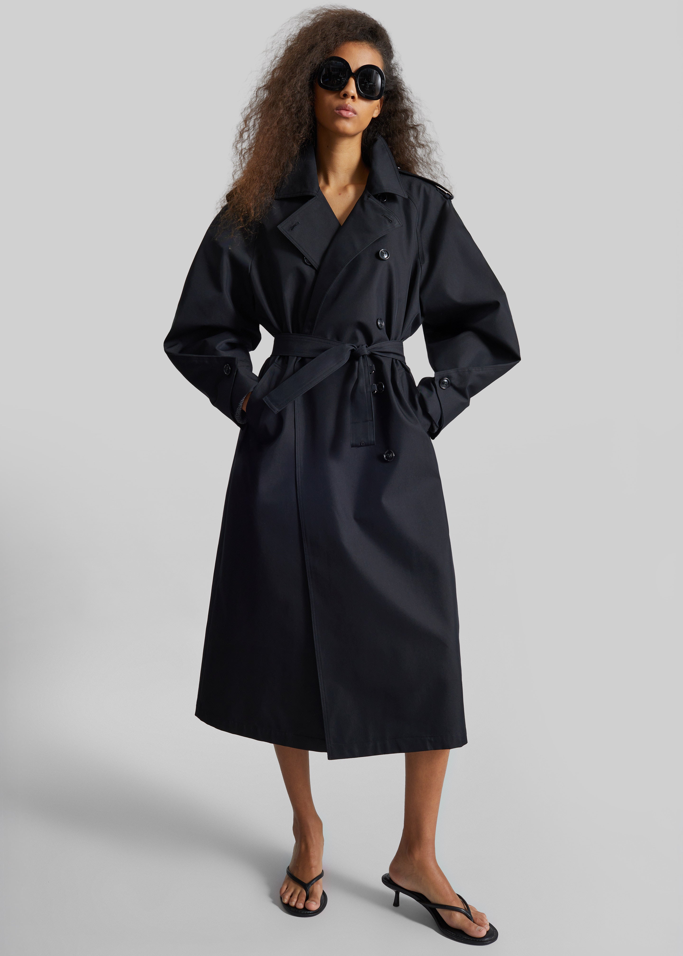 Genoa Padded Trench Coat - Black - 6