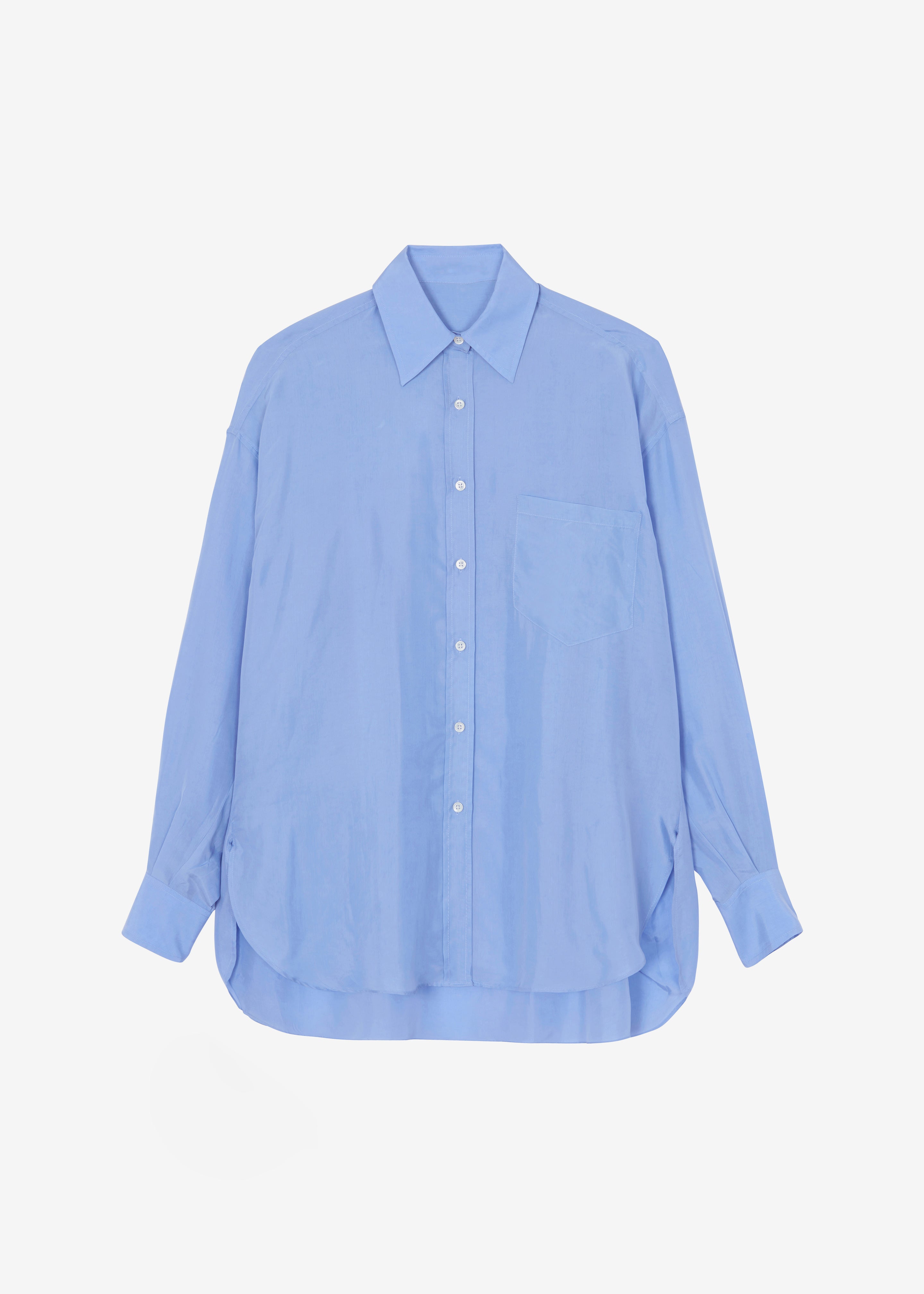 Georgia Silky Shirt - Light Blue - 8