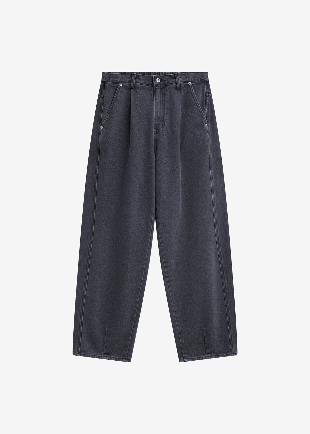 Germain Pleated Jeans - Grey Wash