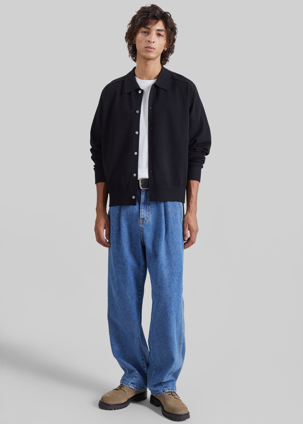 Germain  Pleated Jeans - Medium Wash