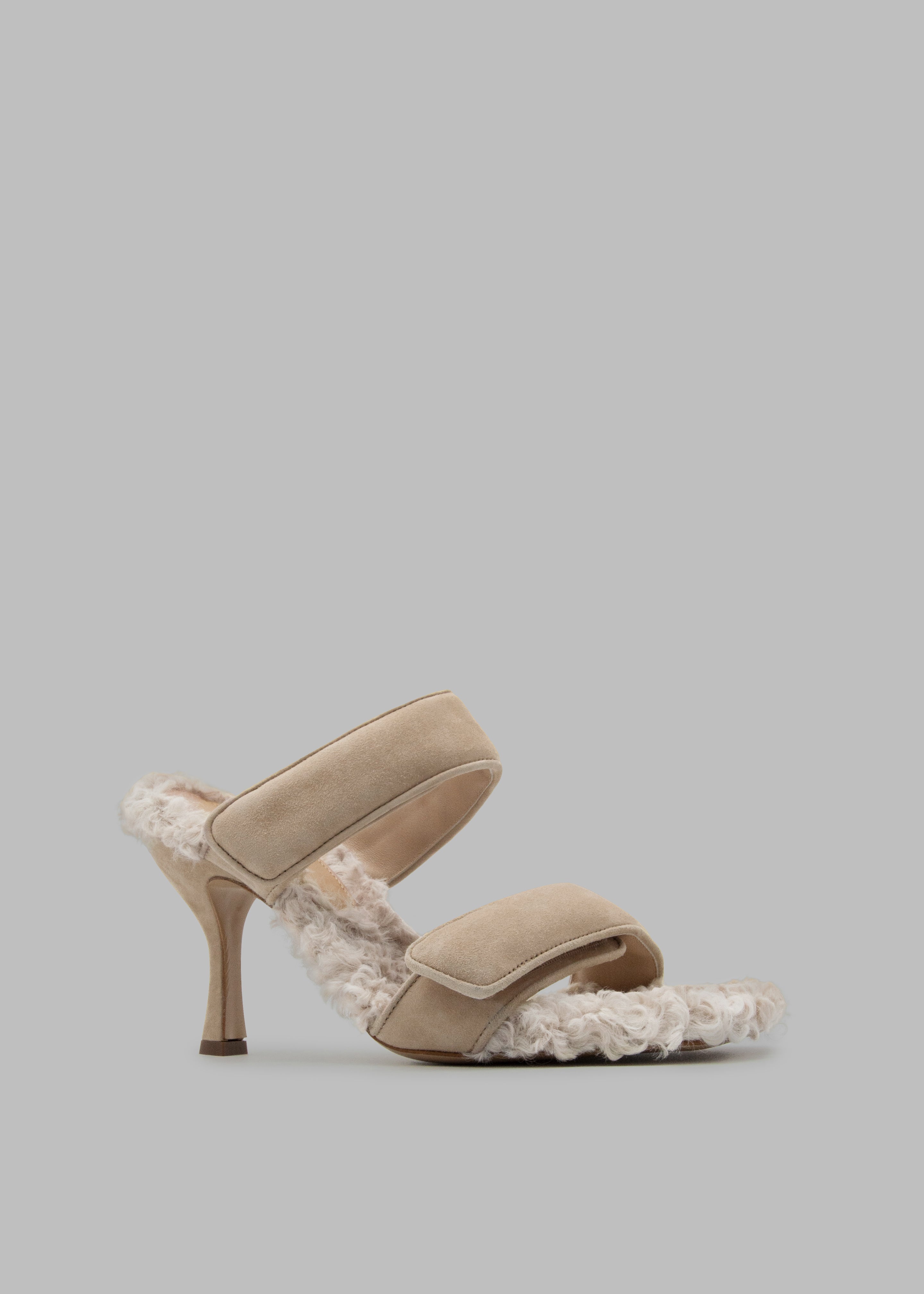 Gia Borghini Adele Ugh Strap Sandals - Almond - 2