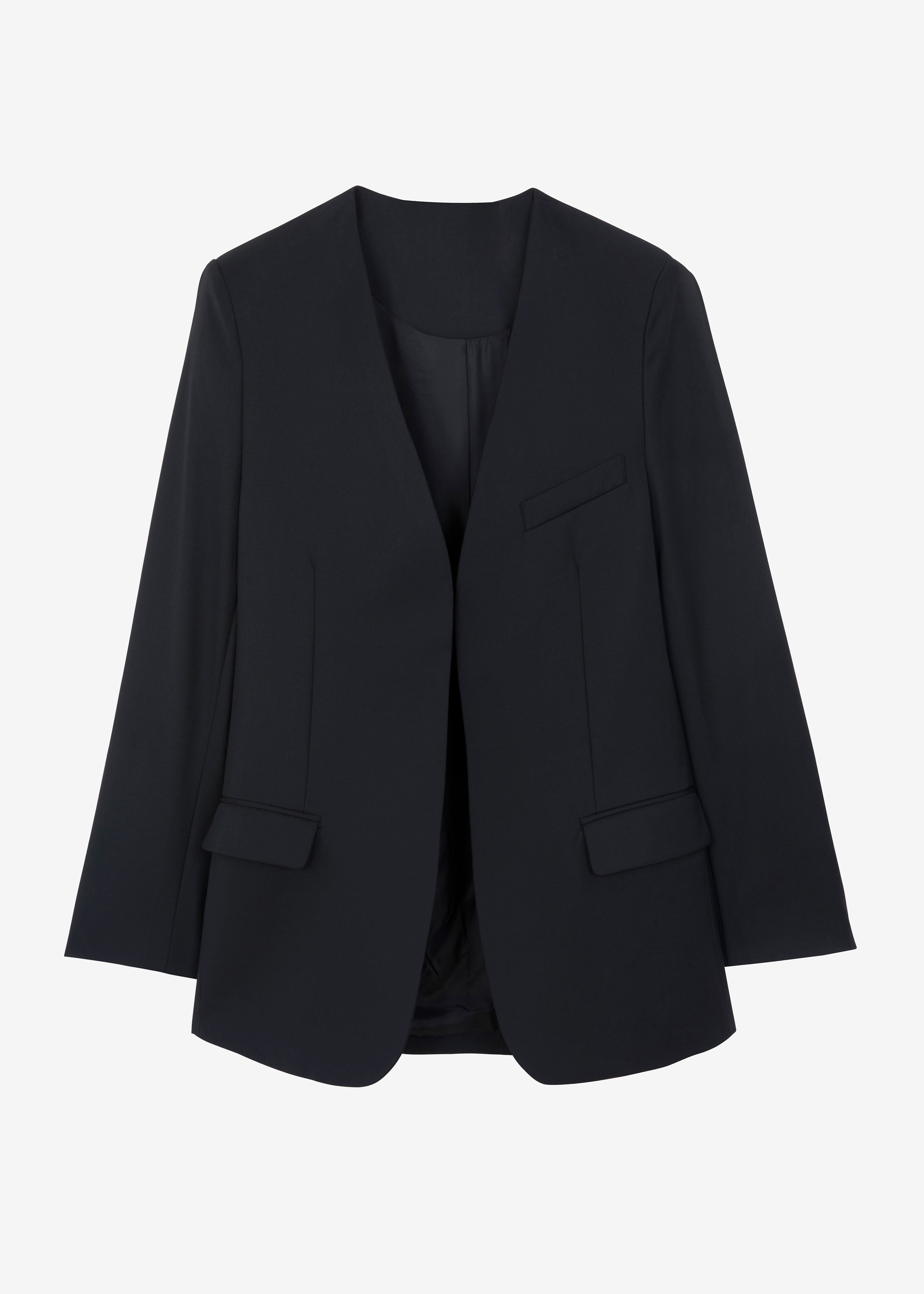 Gillian Collarless Blazer - Black - 10