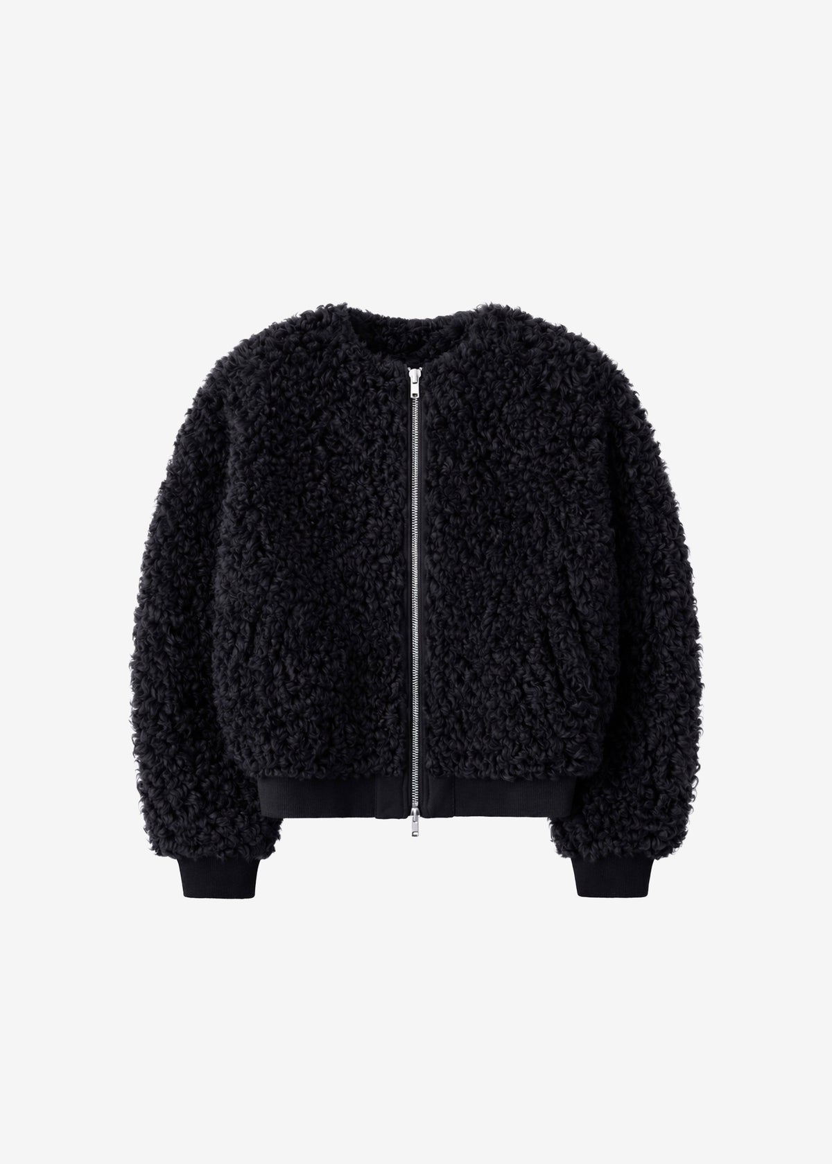 Gina Fur Bomber Jacket - Black