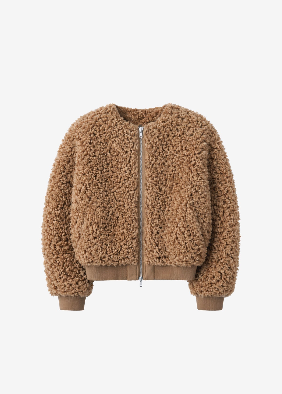 Gina Fur Bomber Jacket - Camel