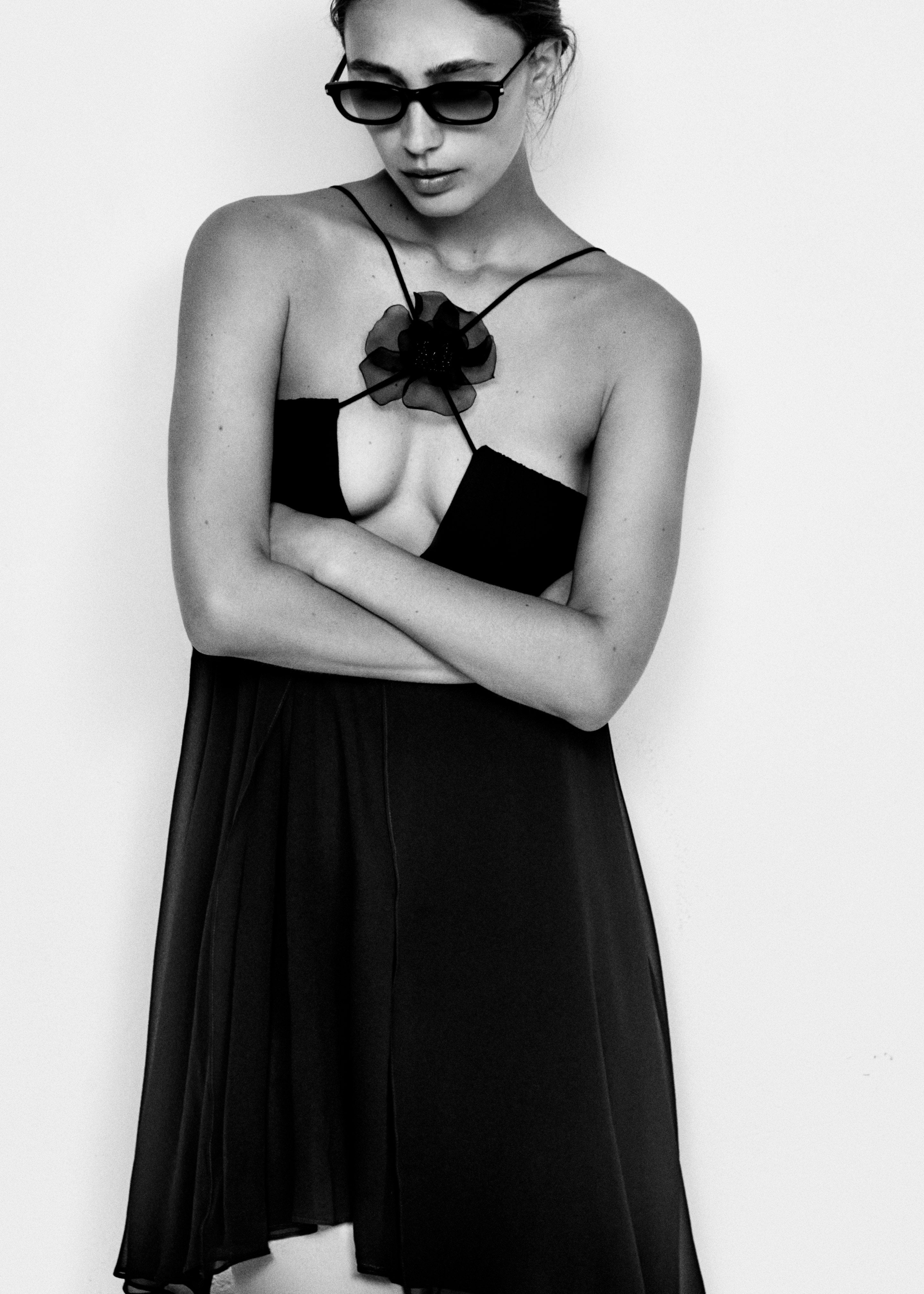 Gince Goods Danny Small Sunglasses - Black/Gradient Brown - 5