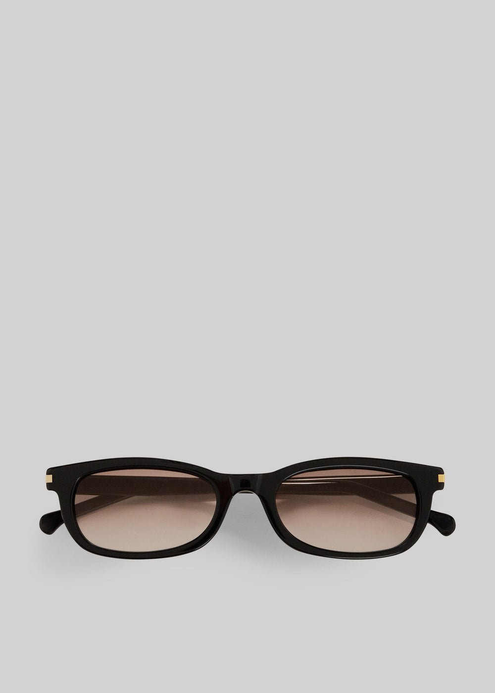 Gince Goods Danny Small Sunglasses - Black/Gradient Brown