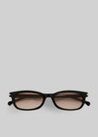 Gince Goods Danny Small Sunglasses - Black/Gradient Brown