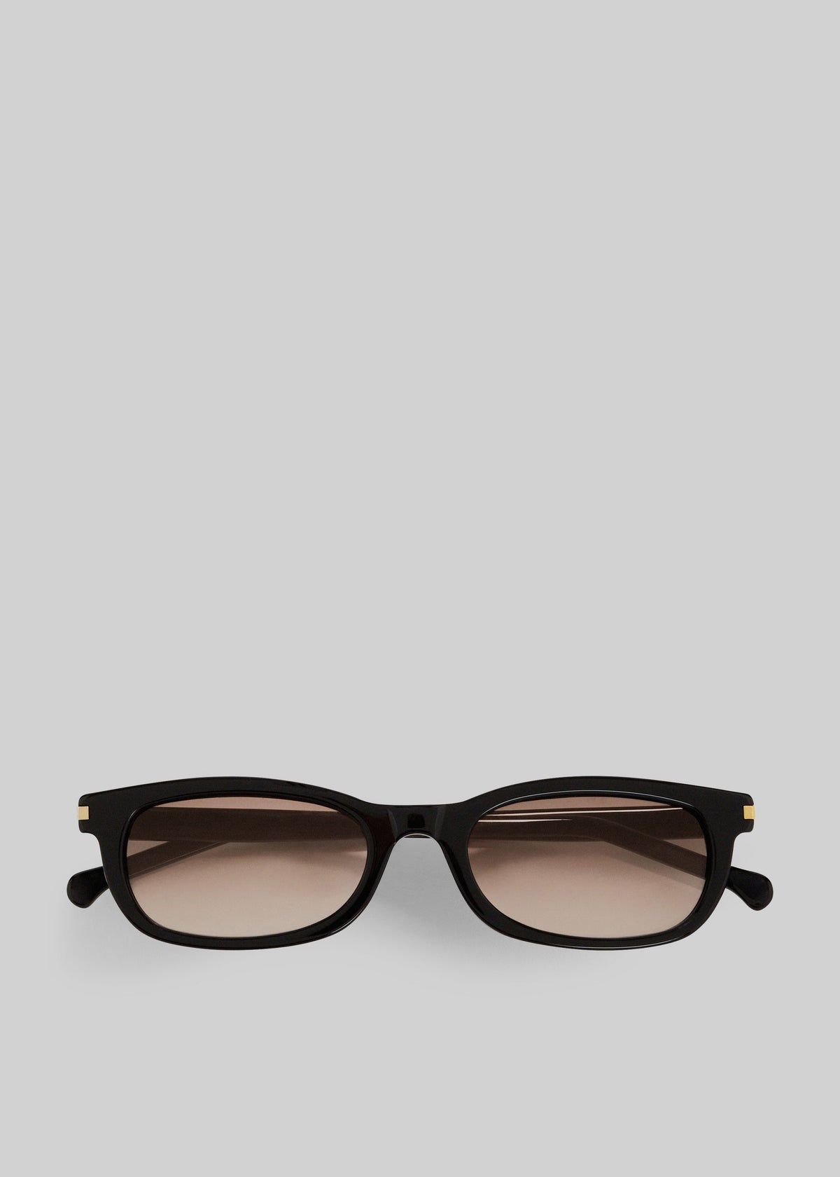 Gince Goods Danny Small Sunglasses - Black/Gradient Brown - 1