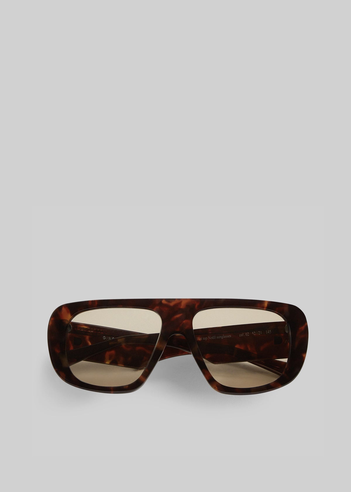 Gince Flat Top Noëll Sunglasses - Havana/Brown - 1