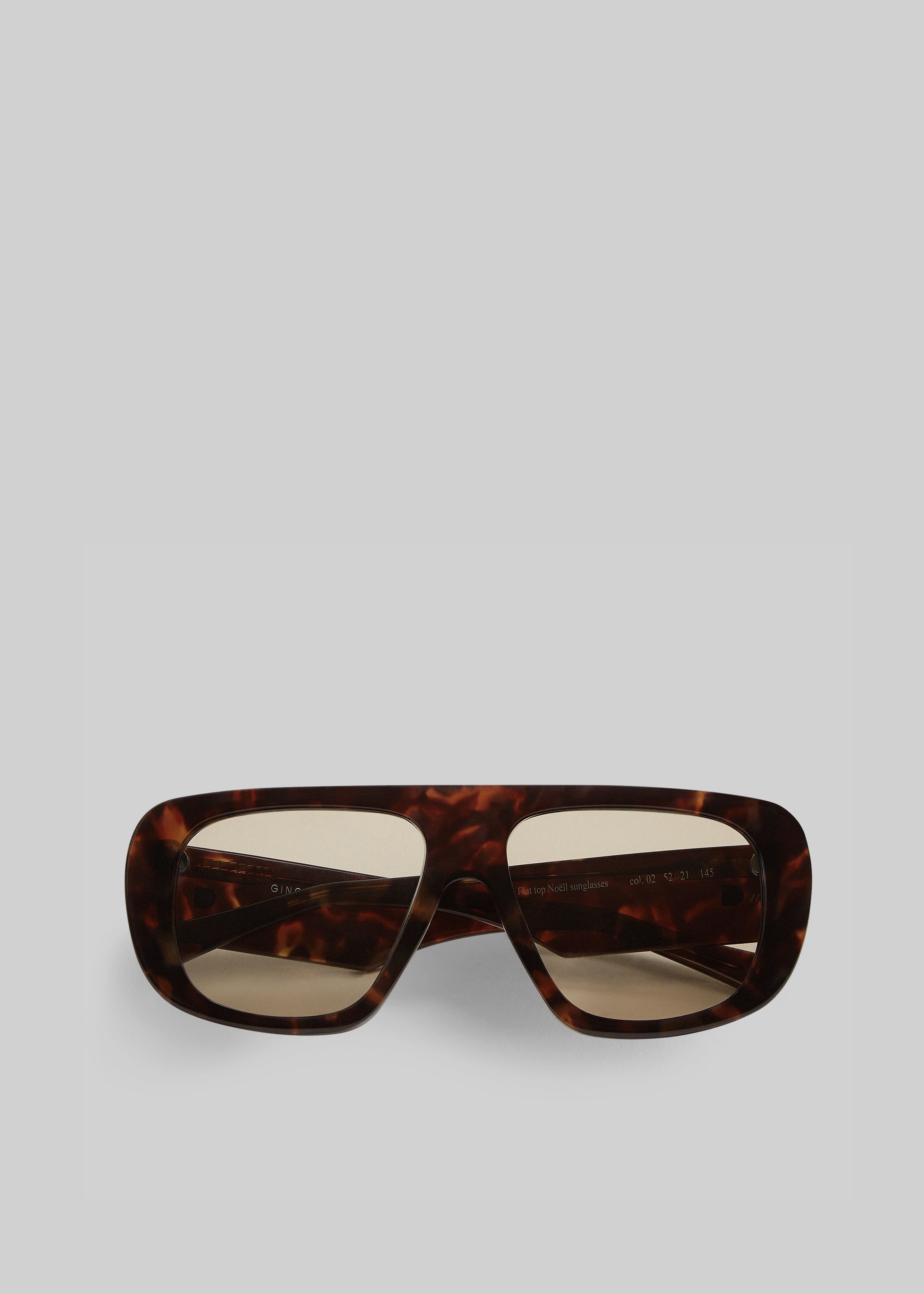 Gince Flat Top Noëll Sunglasses - Havana/Brown - 1
