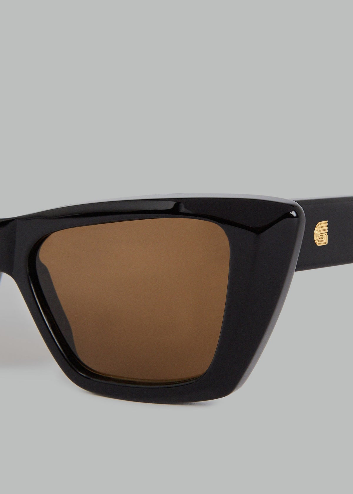 Gince Goods Mac Cat Eye Sunglasses - Black/Gradient Brown - 3