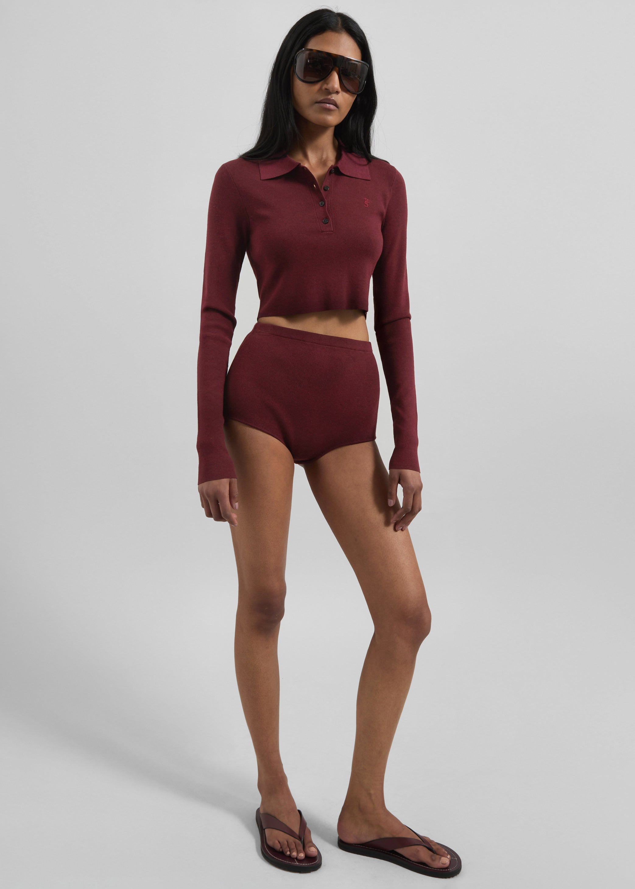 Shop the look image for Alissa Knit Briefs - Burgundy