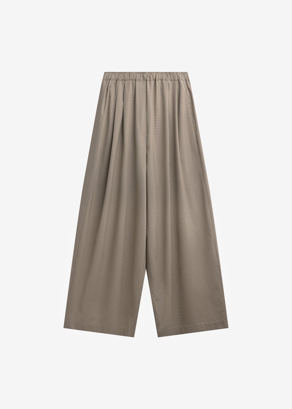 Gistel Pleated Pants - Beige Plaid - 9