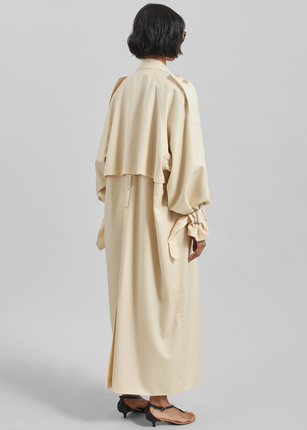 Glendale Double Belt Loop Trench - Pale Yellow - 8